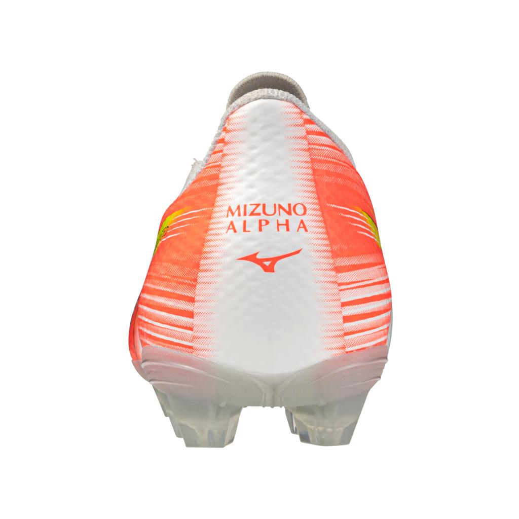 Mizuno Alpha Iii Select Junior Fg Firm Ground Soccer Cleat White Lava Orange