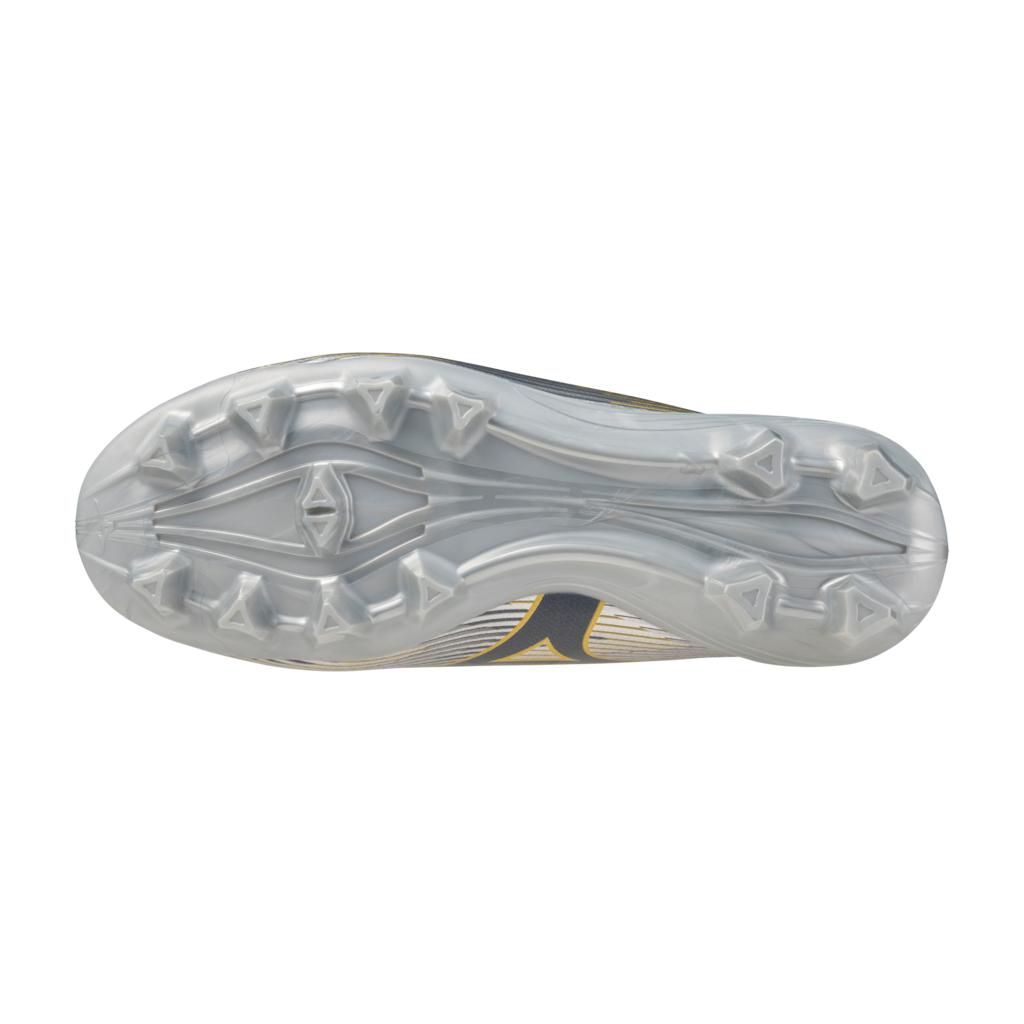 Mizuno Alpha Ii Select Junior Fg Firm Ground Soccer Cleat Silver Gold