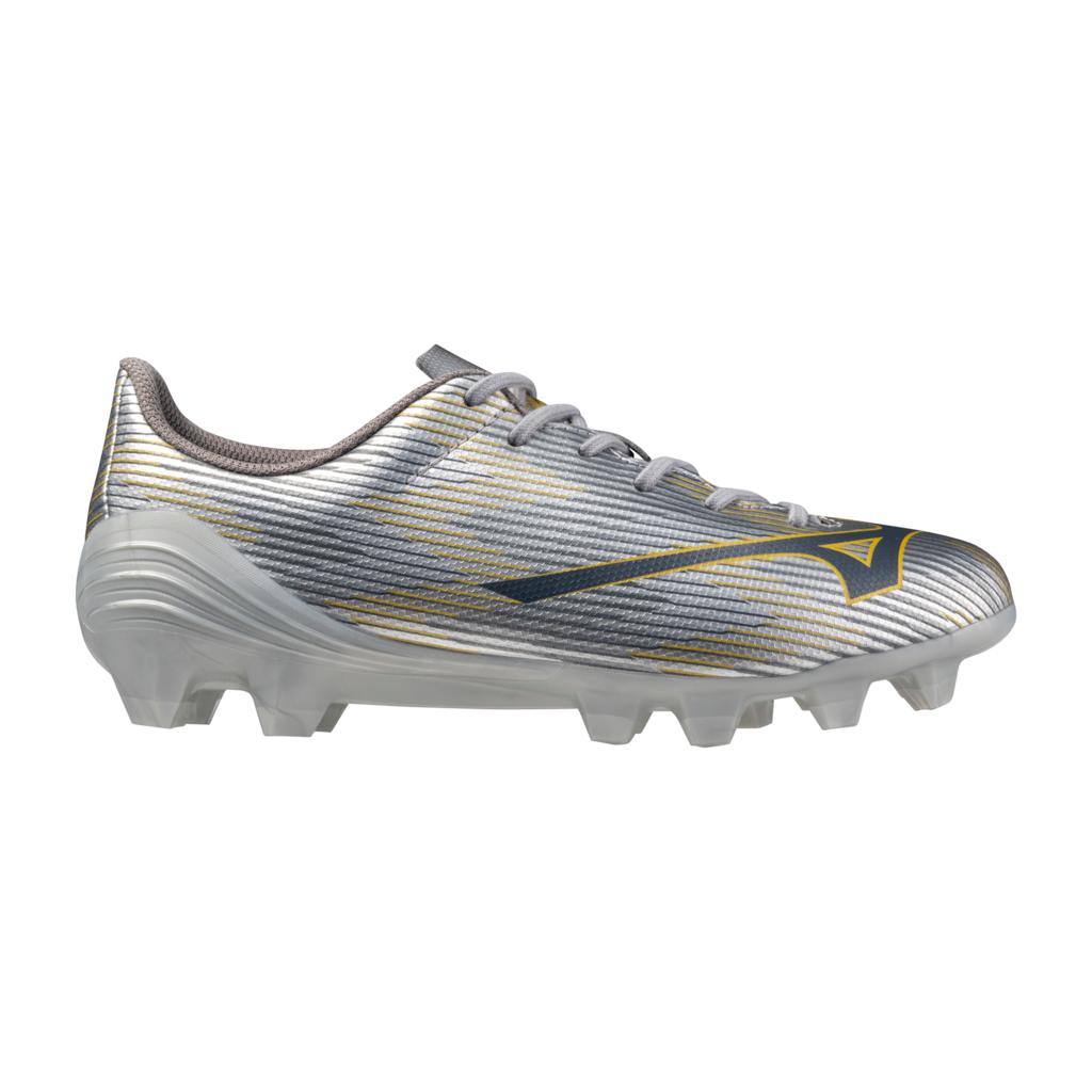 Mizuno Alpha Ii Select Junior Fg Firm Ground Soccer Cleat Silver Gold