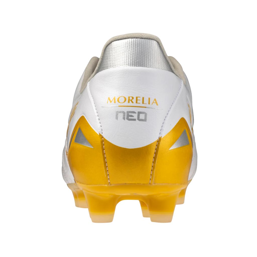 Mizuno Morelia Neo Iv Pro Fg Firm Kl Ground Soccer Cleat White Gold