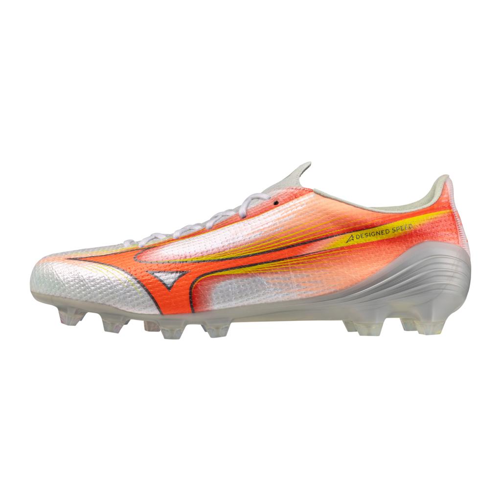 Mizuno Alpha Iii Japan Made In Fg Firm Ground Soccer Cleat White Lava Orange