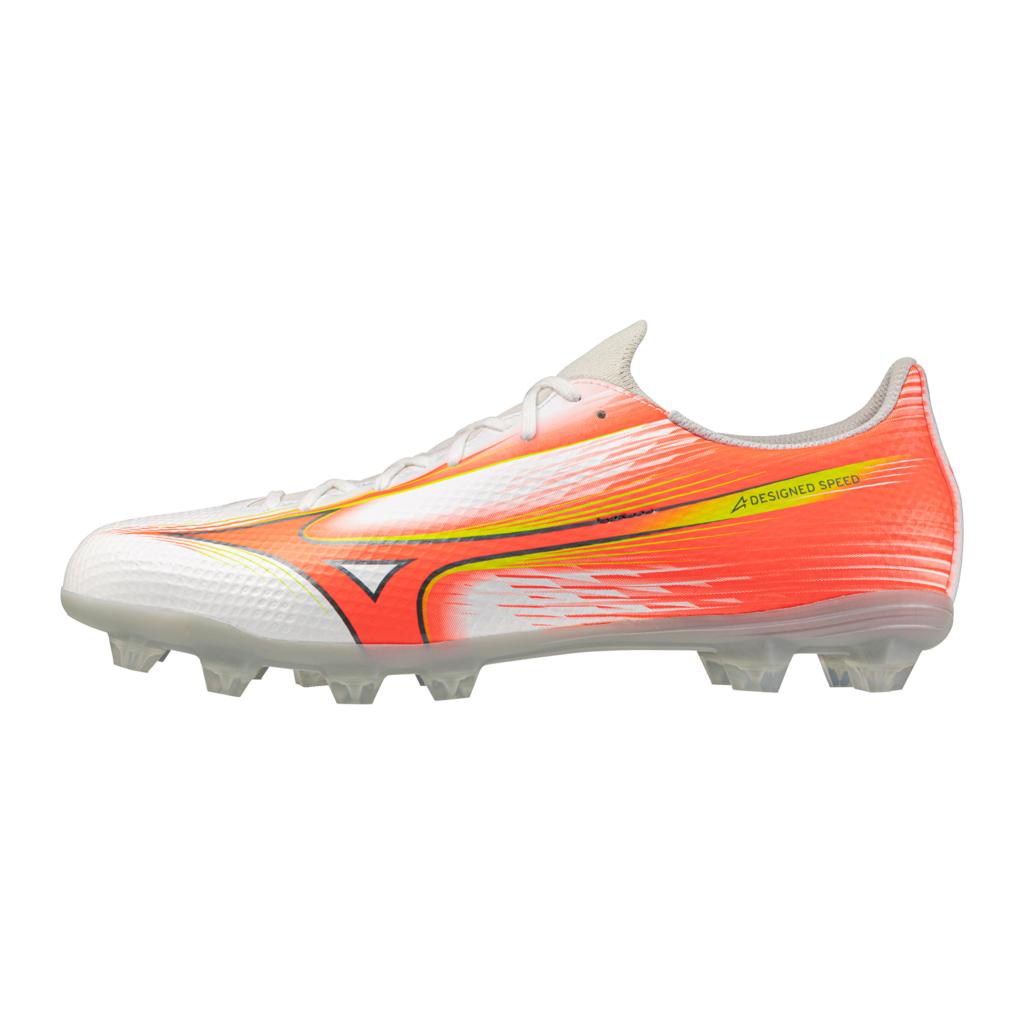 Mizuno Alpha Iii Select Fg Firm Ground Soccer Cleat White Lava Orange