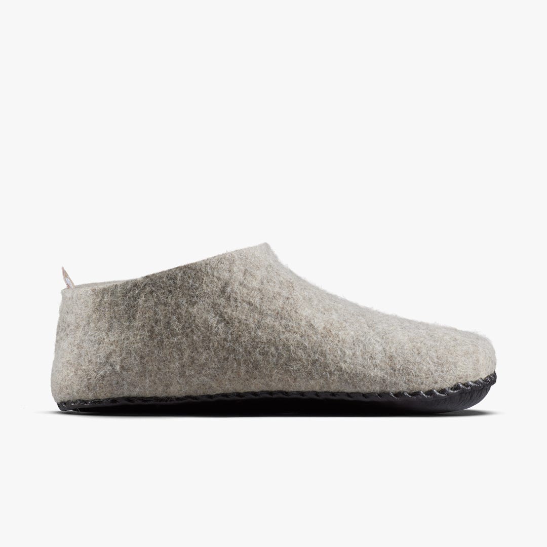 Vivobarefoot Mim Felt Slipper Ii Unisex Grey