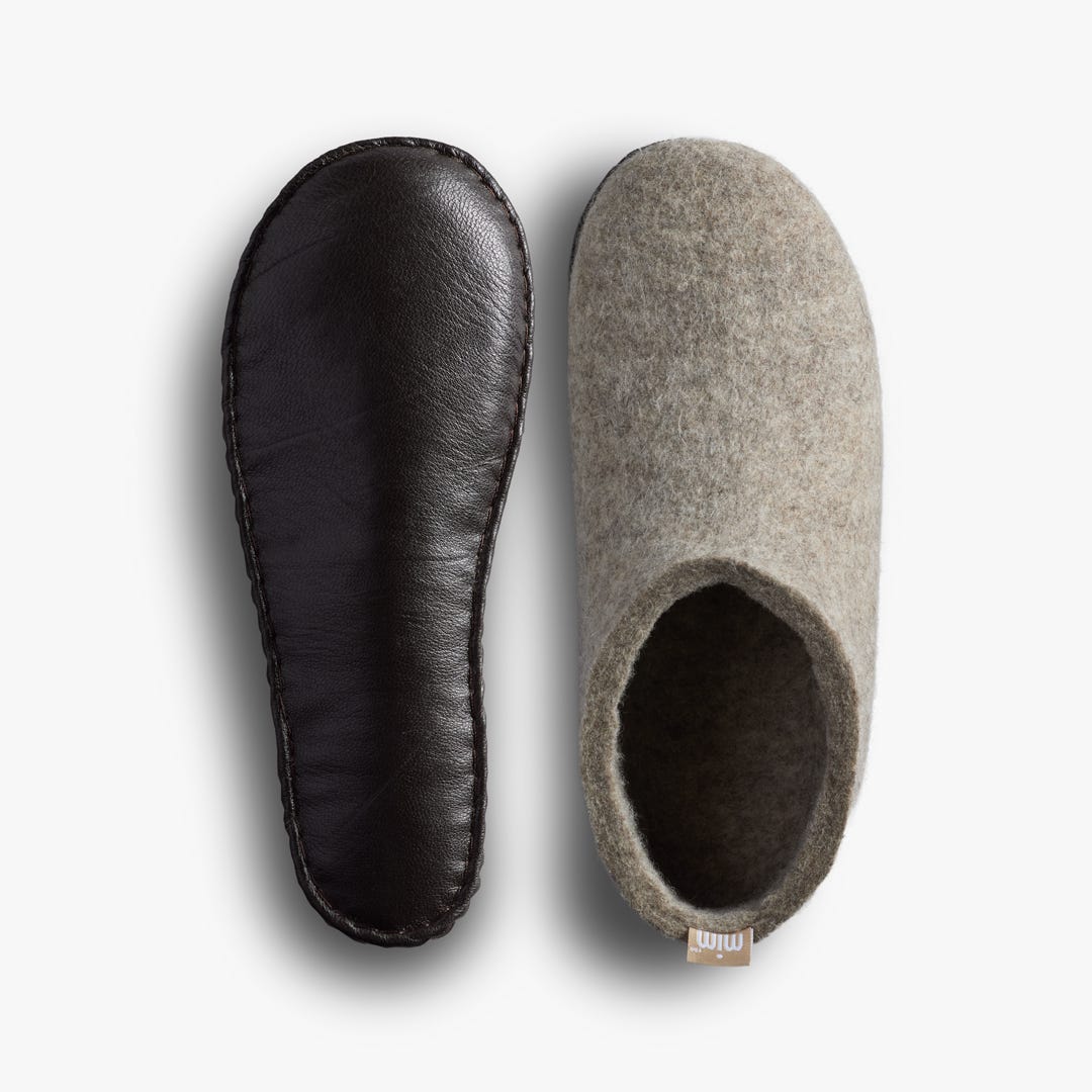 Vivobarefoot Mim Felt Slipper Ii Unisex Grey