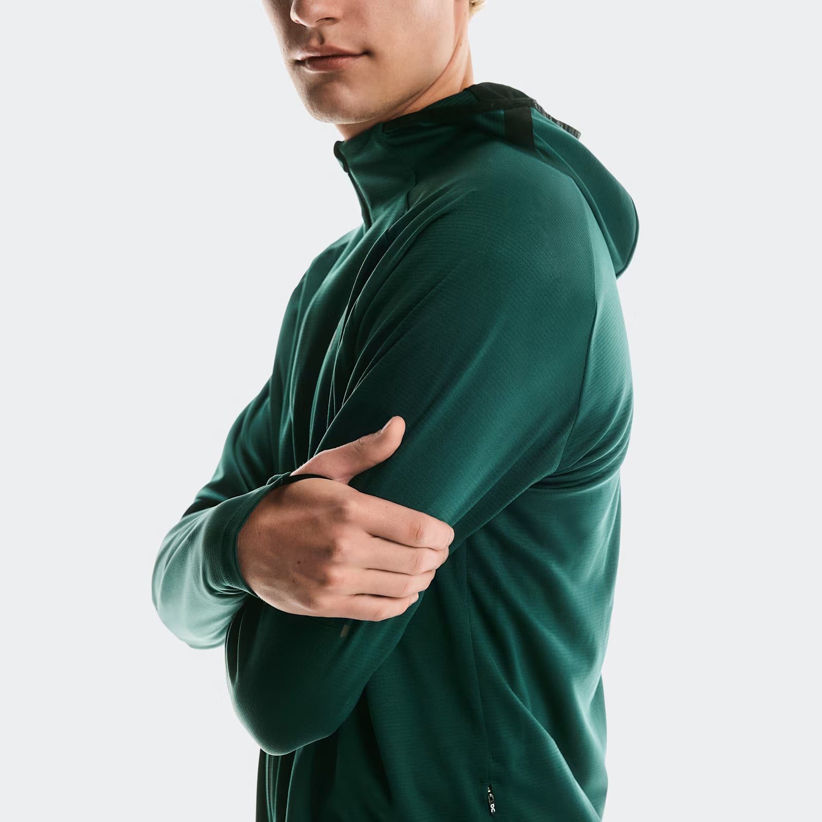 On Climate Zip Hoodie Spirulina