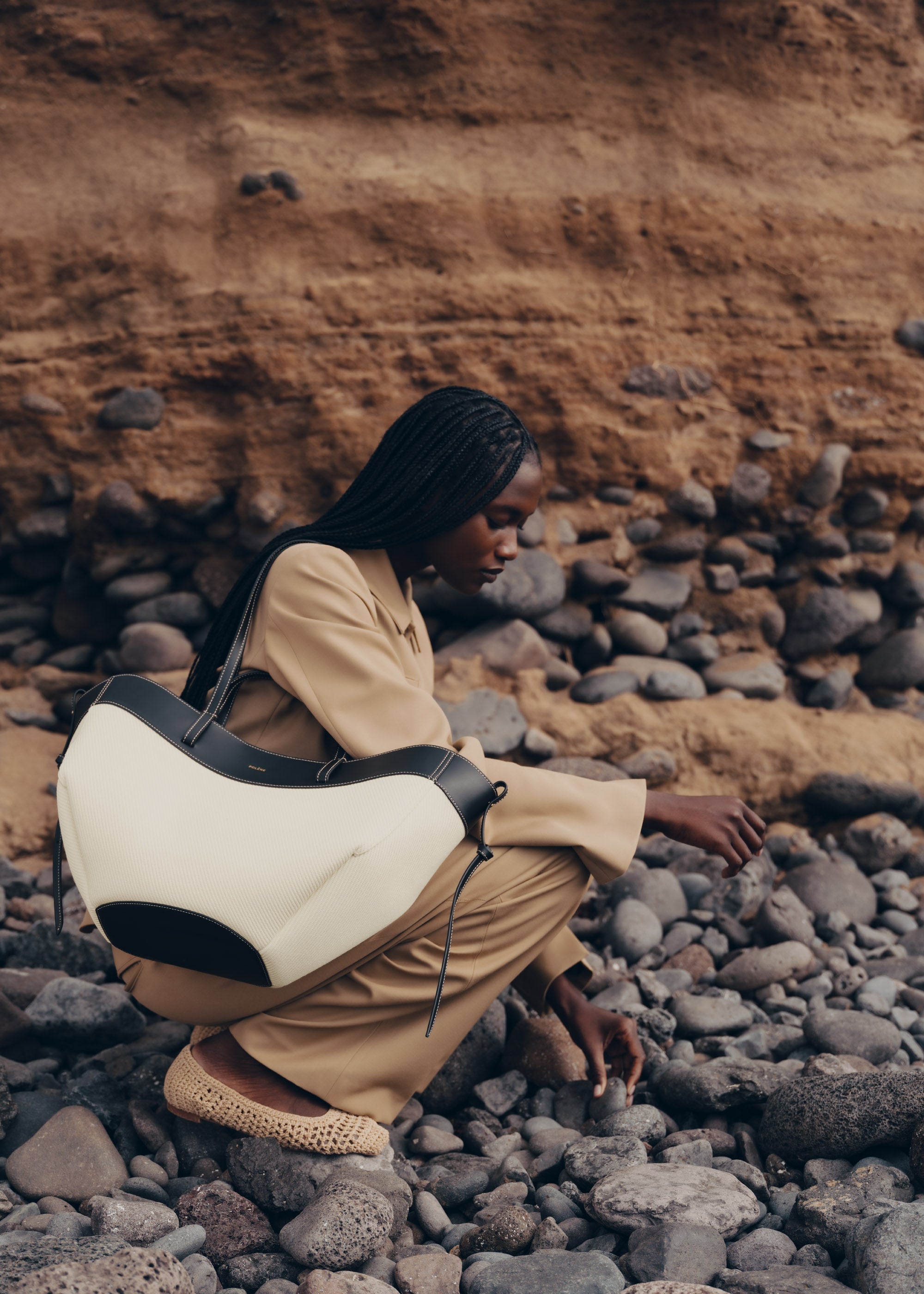 Polene Cyme Black Canvas