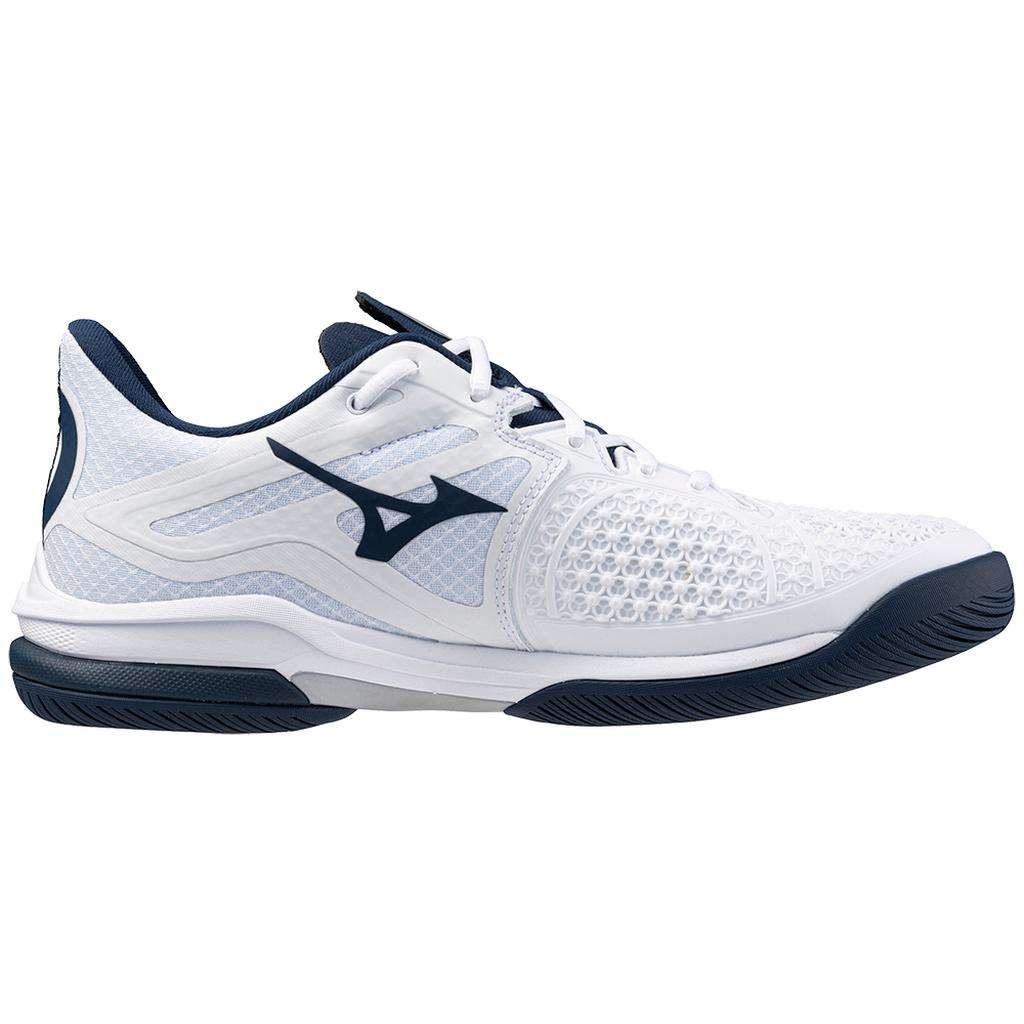 Mizuno Wave Exceed Tour 6 Ac Men's Tennis Shoe White Dress Blue