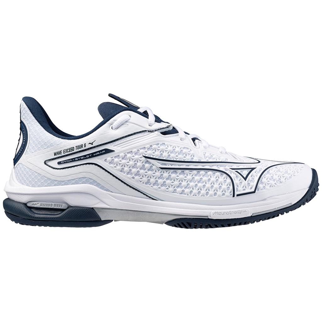 Mizuno Wave Exceed Tour 6 Ac Men's Tennis Shoe White Dress Blue