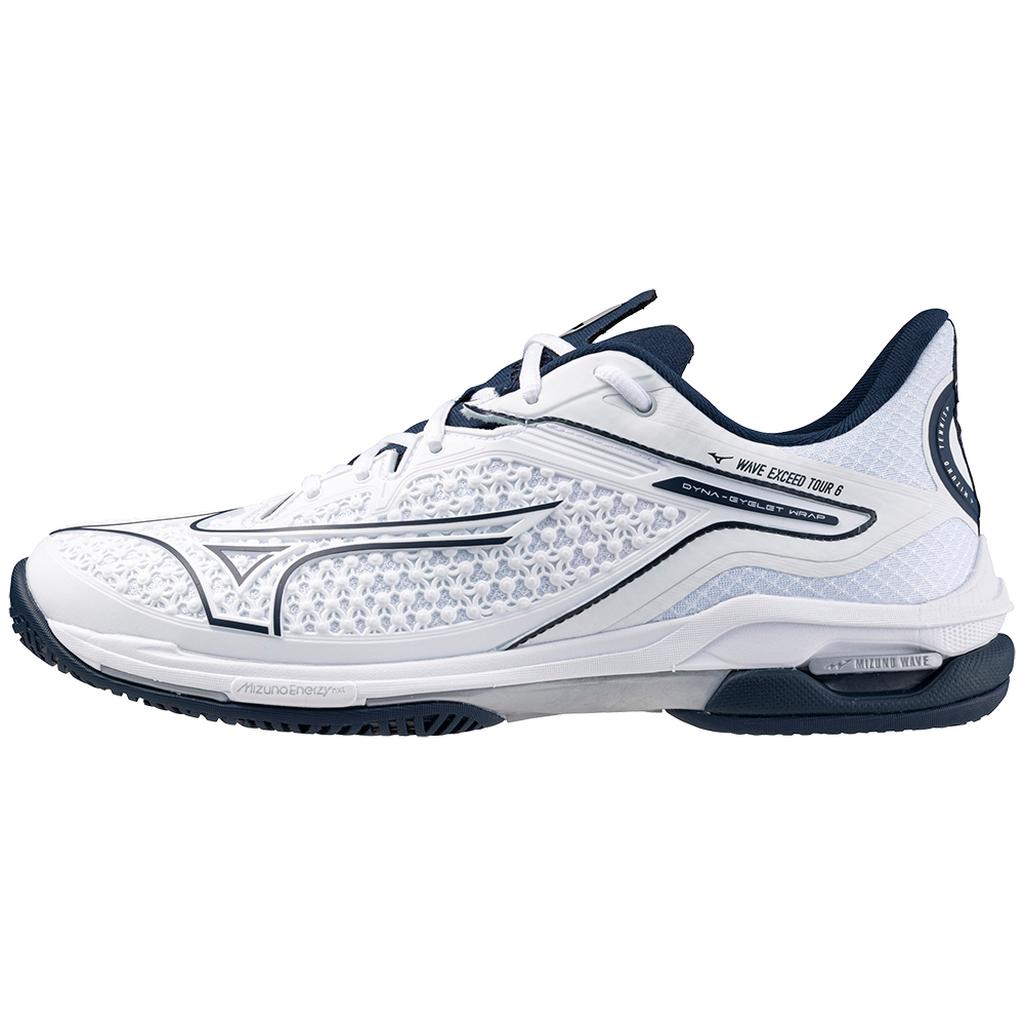 Mizuno Wave Exceed Tour 6 Ac Men's Tennis Shoe White Dress Blue