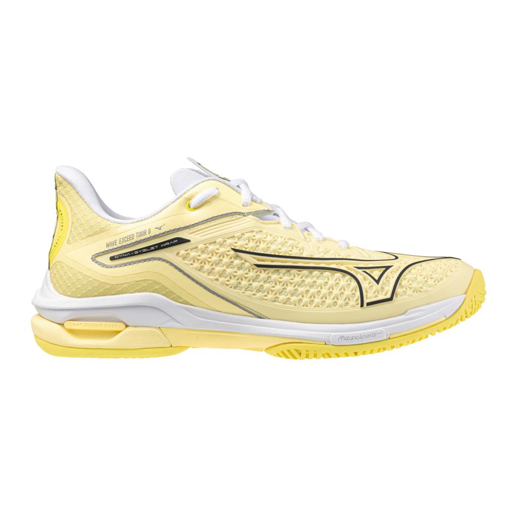 Mizuno Wave Exceed Tour 6 Ac Women's Tennis Shoe Pale Yellow Black Sand