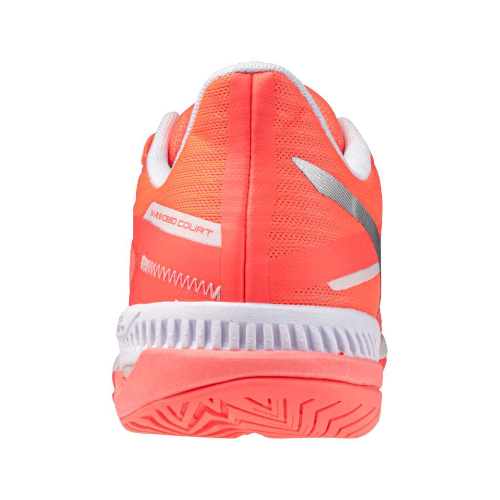 Mizuno Wave Exceed Court Ac Women's Tennis Shoes Striking Coral White