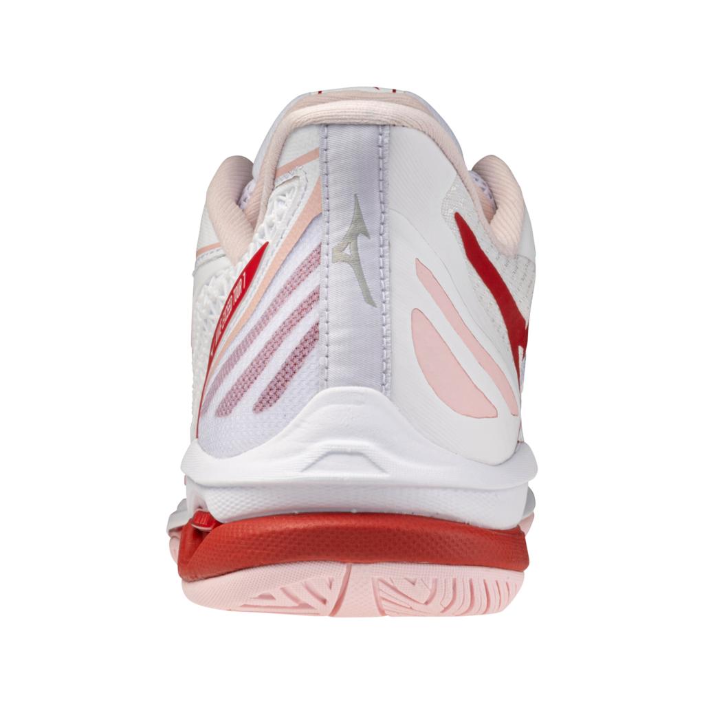 Mizuno Wave Exceed Tour 7 Ac Women's Tennis Shoe White Fiery Red