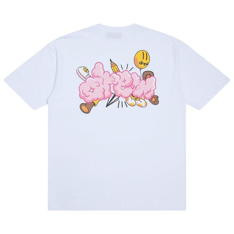 Drew House Doodle Joy SS Tee ‘Hot White
