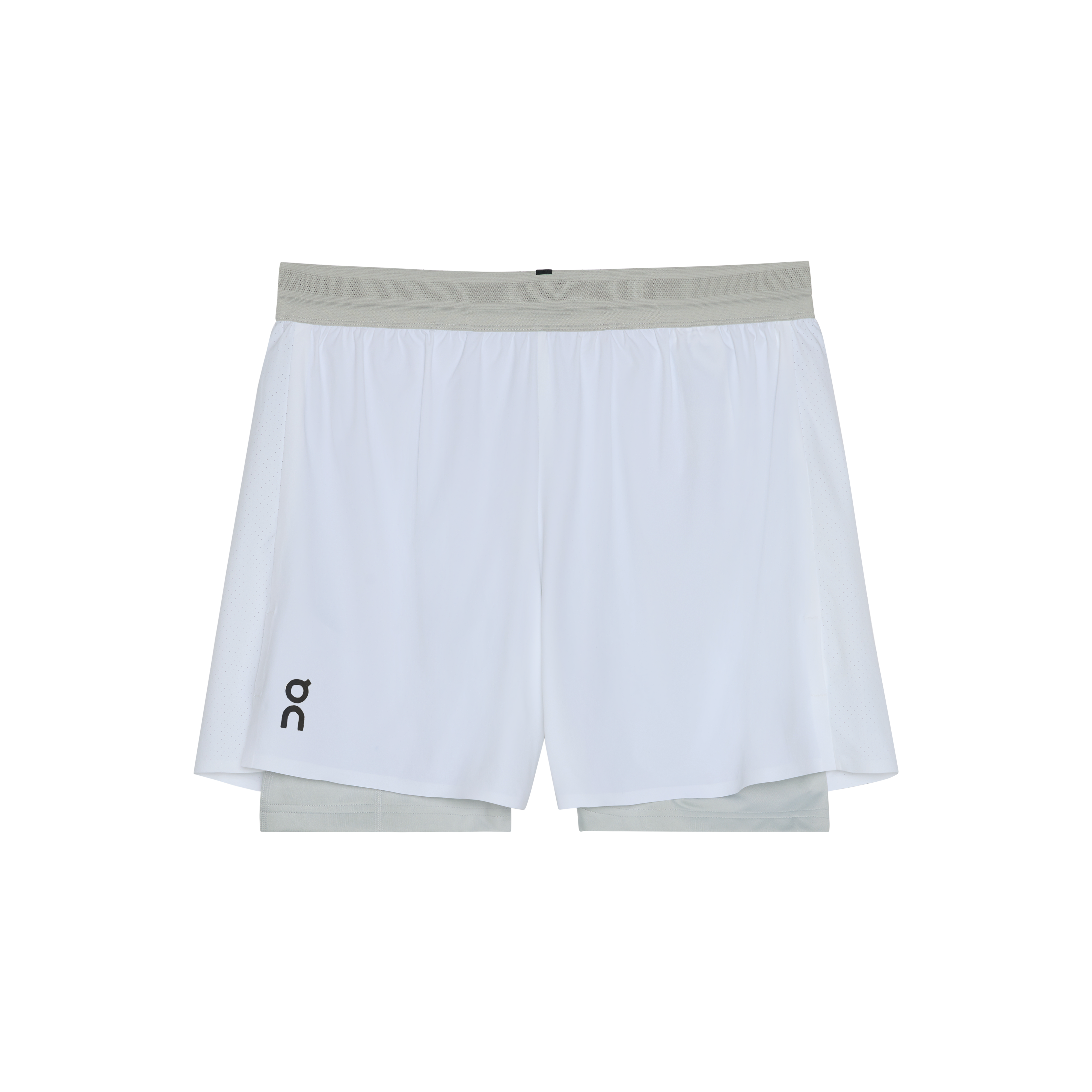 On 5" Performance 2/1 Shorts White | Glacier