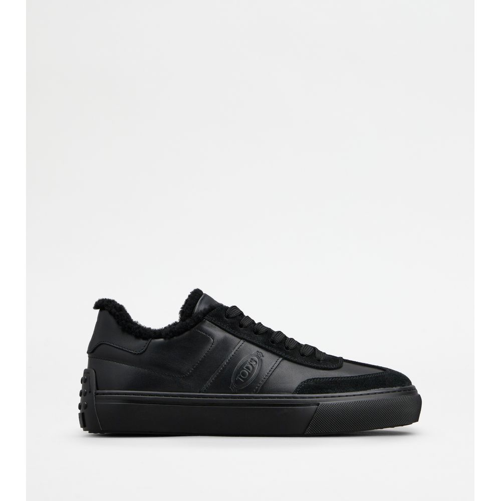 Tods Sneakers In Leather Black Mens