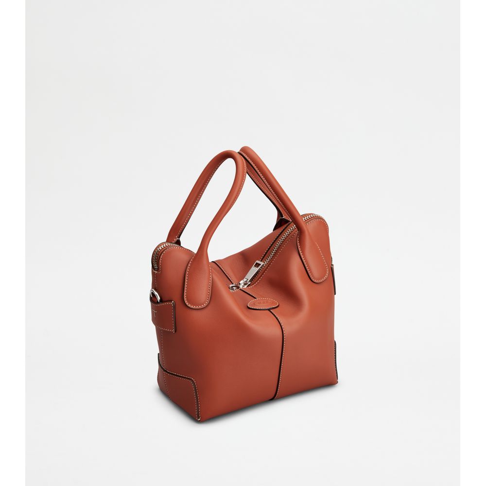 Tods Di Bag Swing In Leather Mini Brown