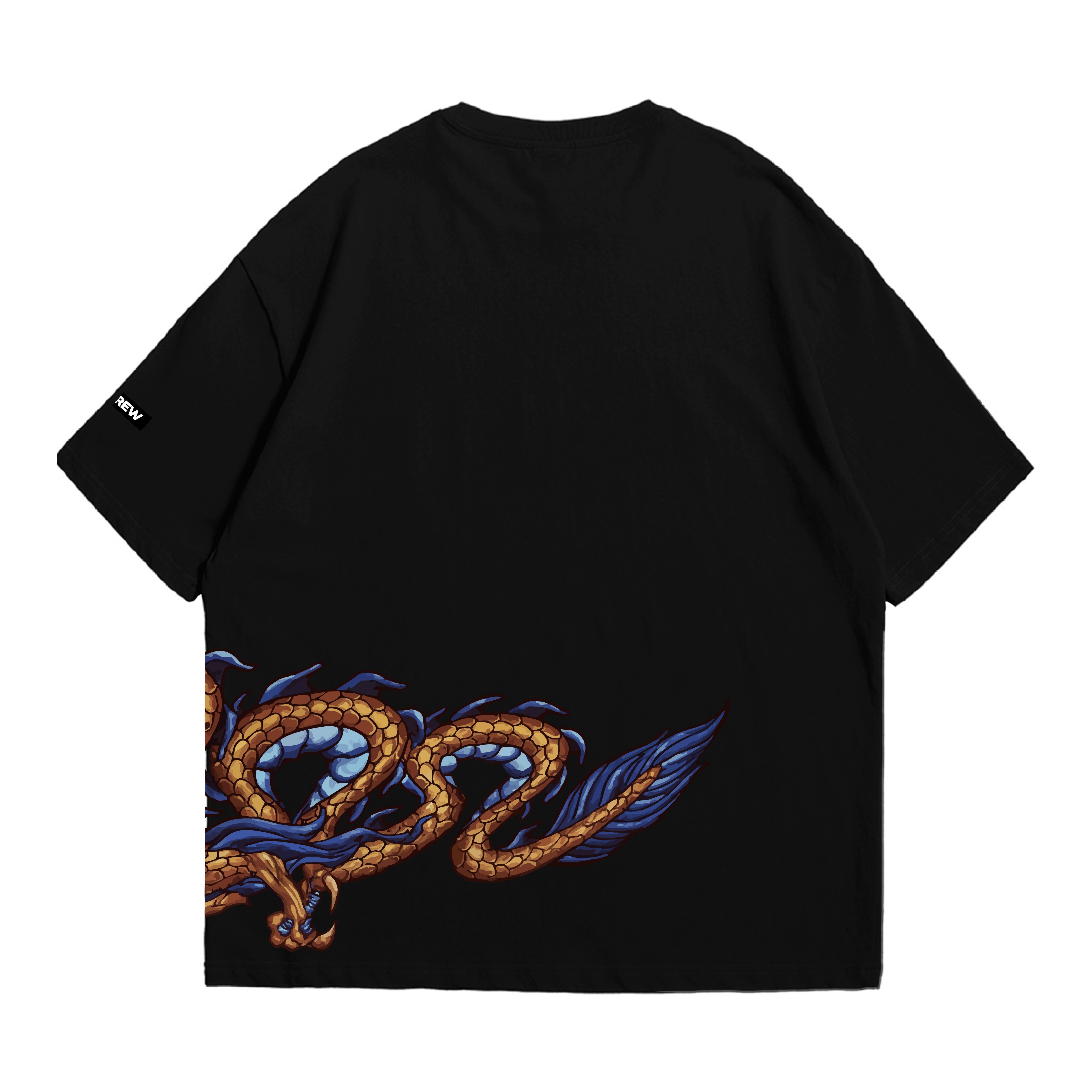Black eastern dragon T-shirt