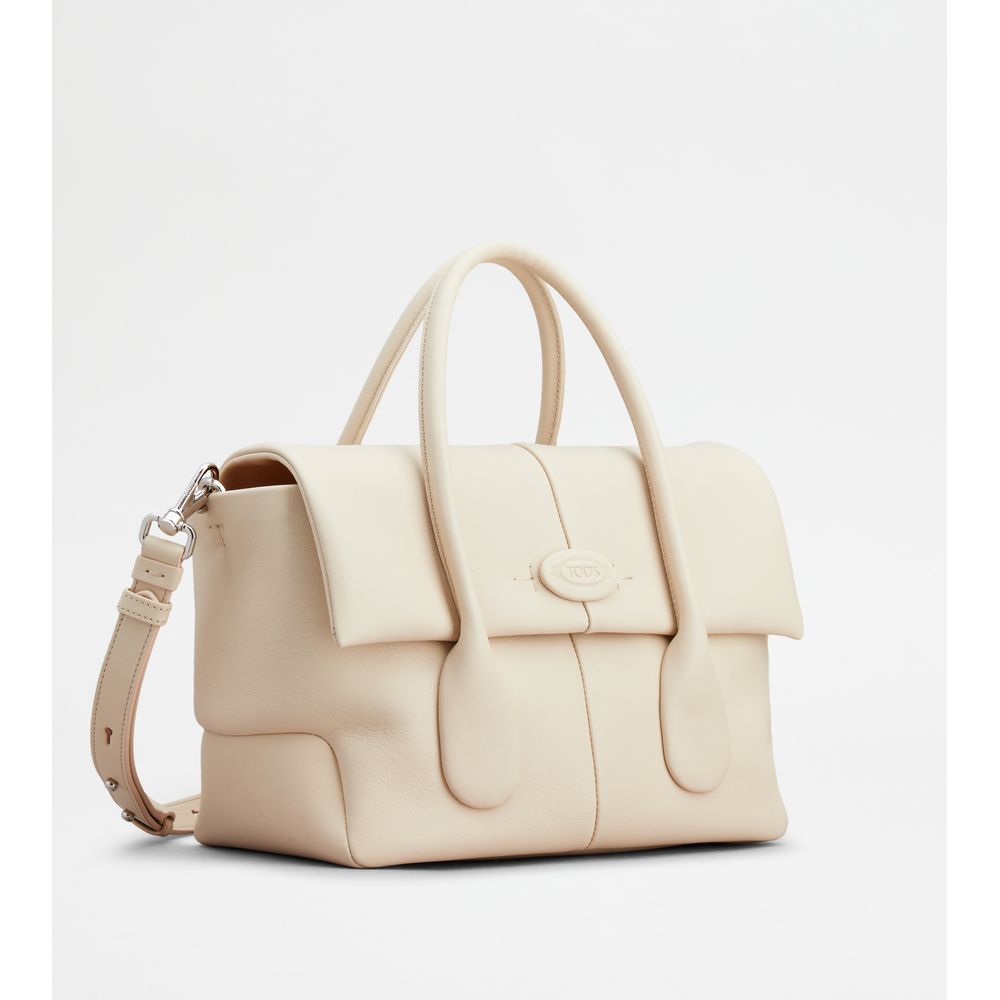Tods Di Bag Reverse In Leather Small Off White