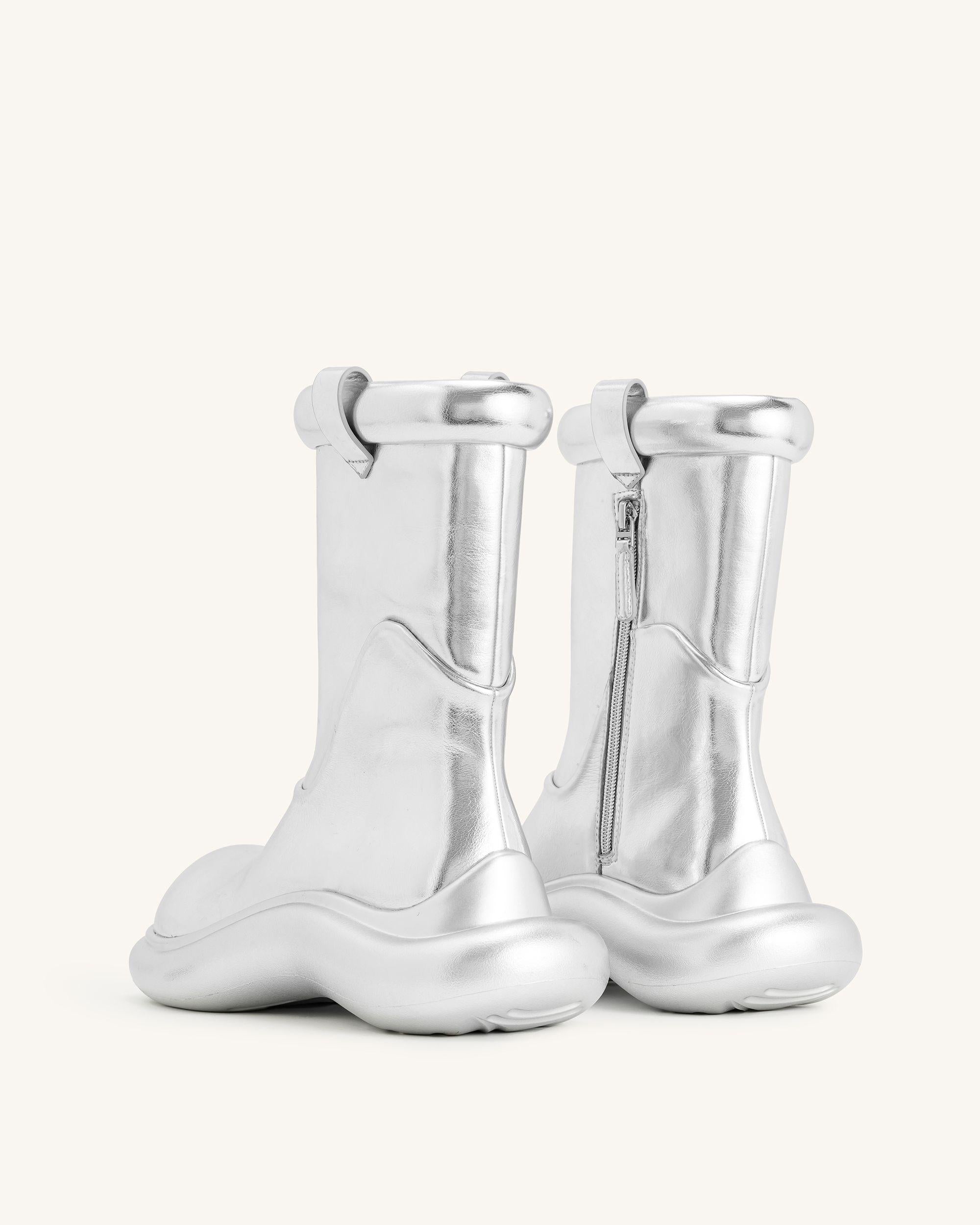 Jw Pei Zoie Metallic Rain Boot Silver