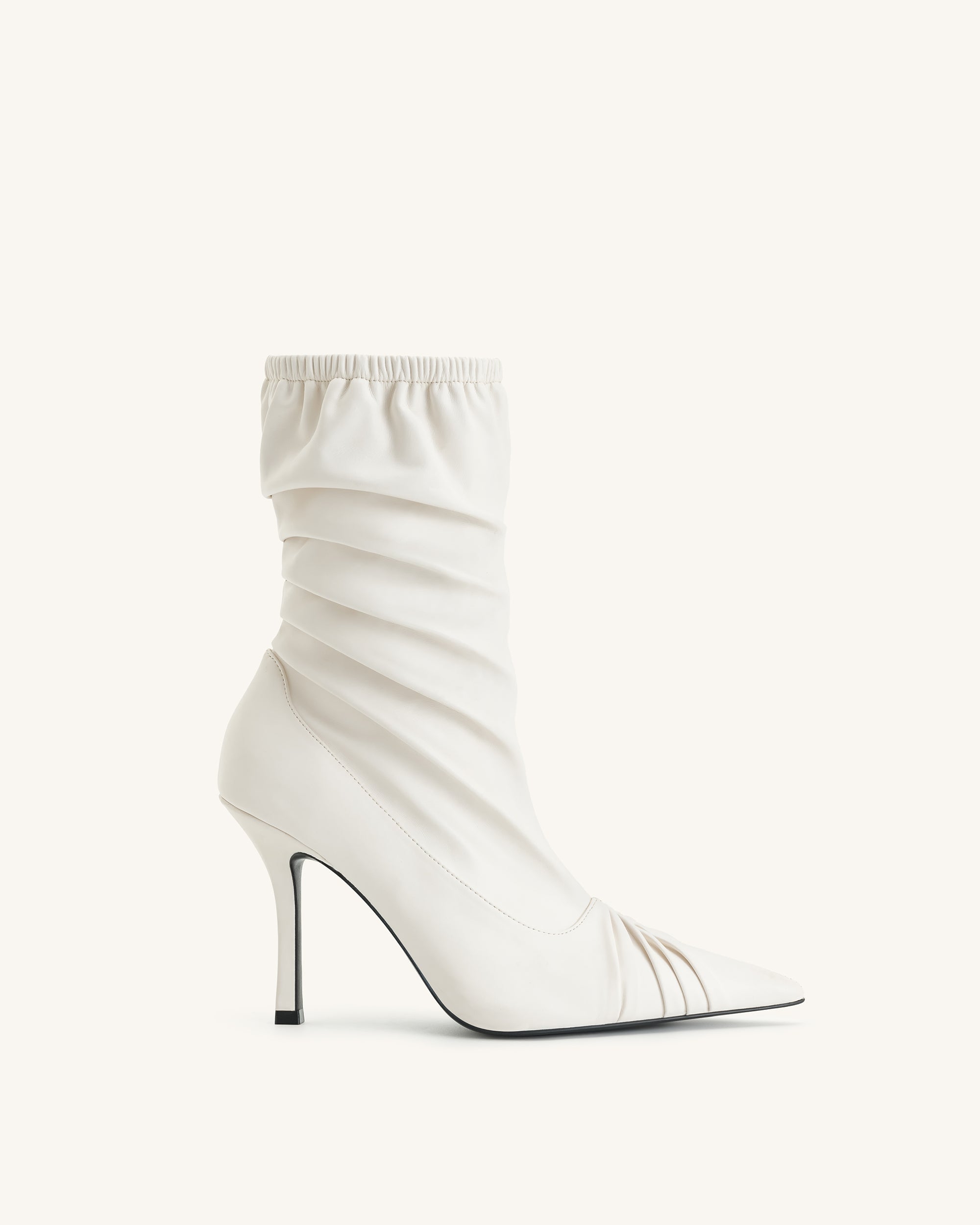 Jw Pei Joanne Paneled Detailing Leather Ankle Boots White