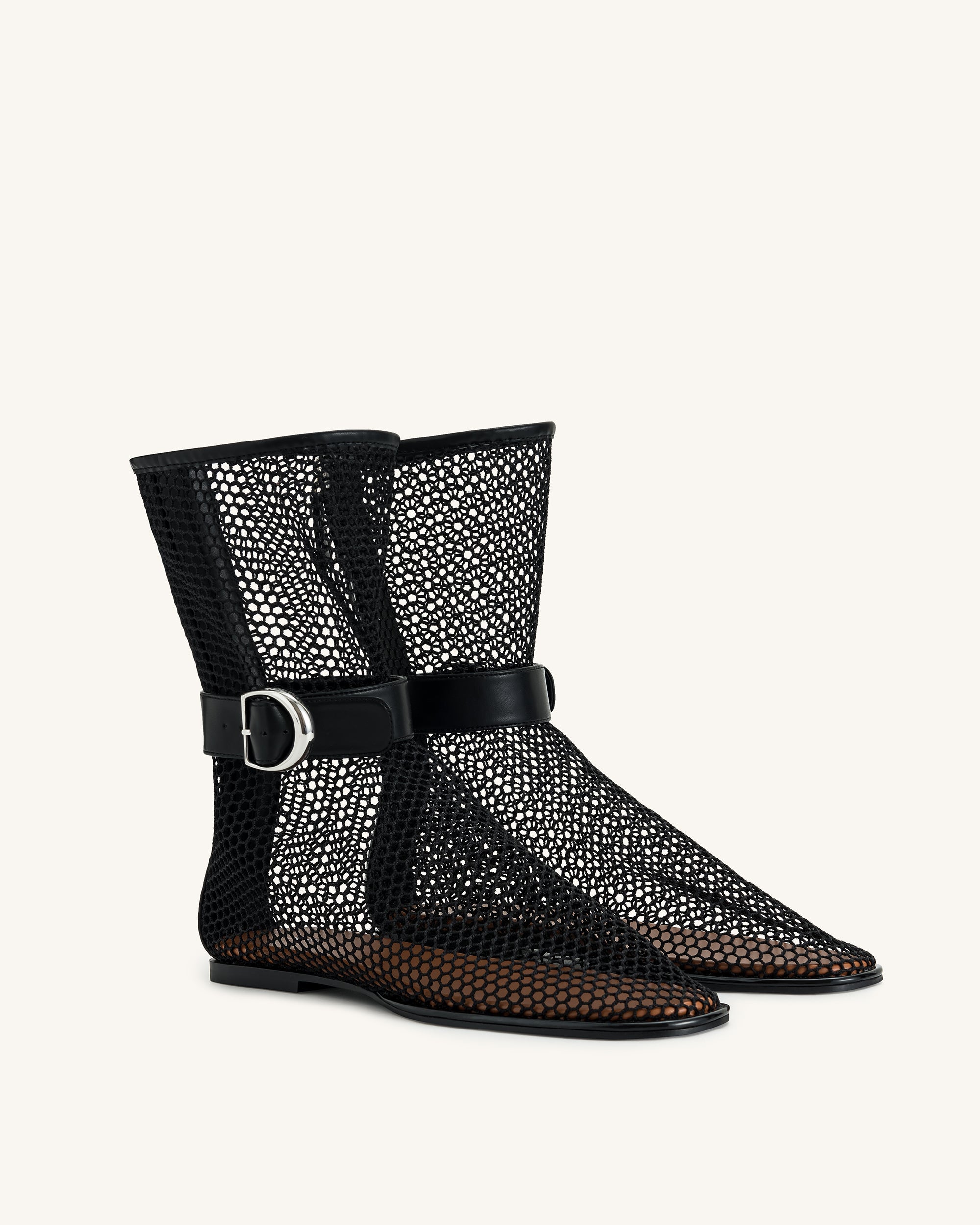 Jw Pei Sophia Mesh Boots Black