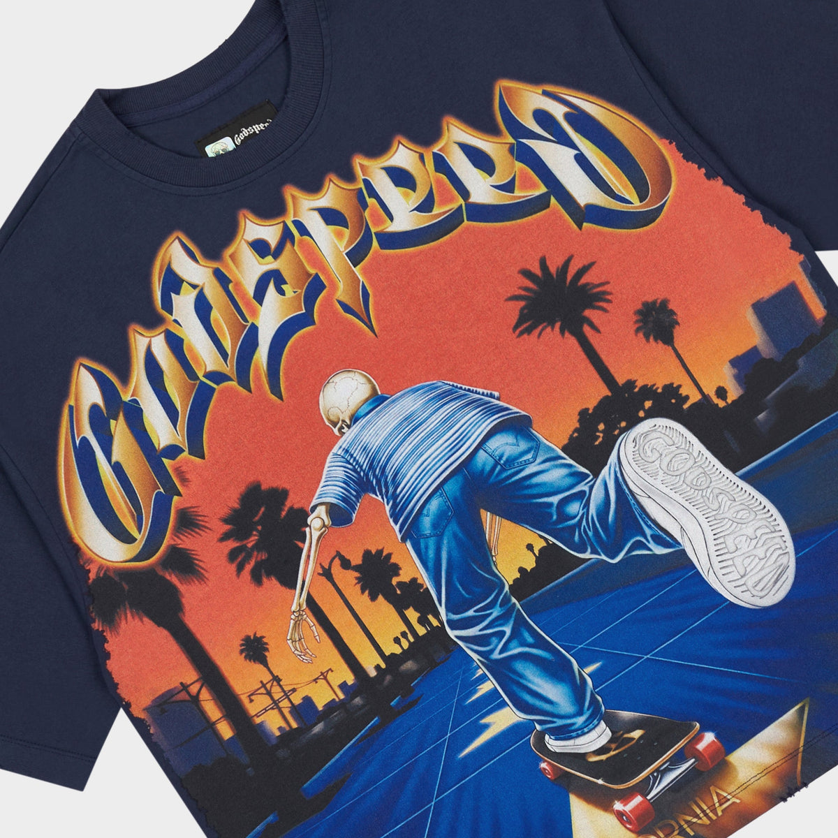 Godspeed Kick Push T-Shirt (Navy)