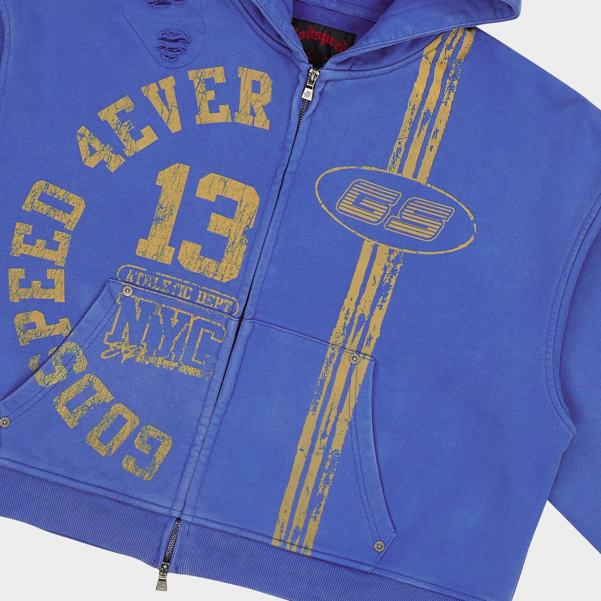 Godspeed Roadster Zip Hoodie (Blue Yellow)