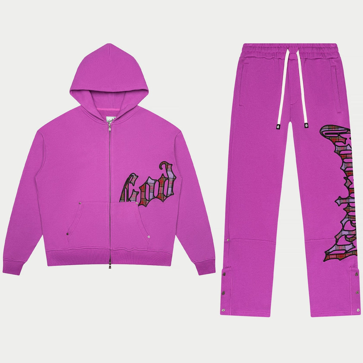 Godspeed Og Logo Sweatsuit (Pink Plaid)