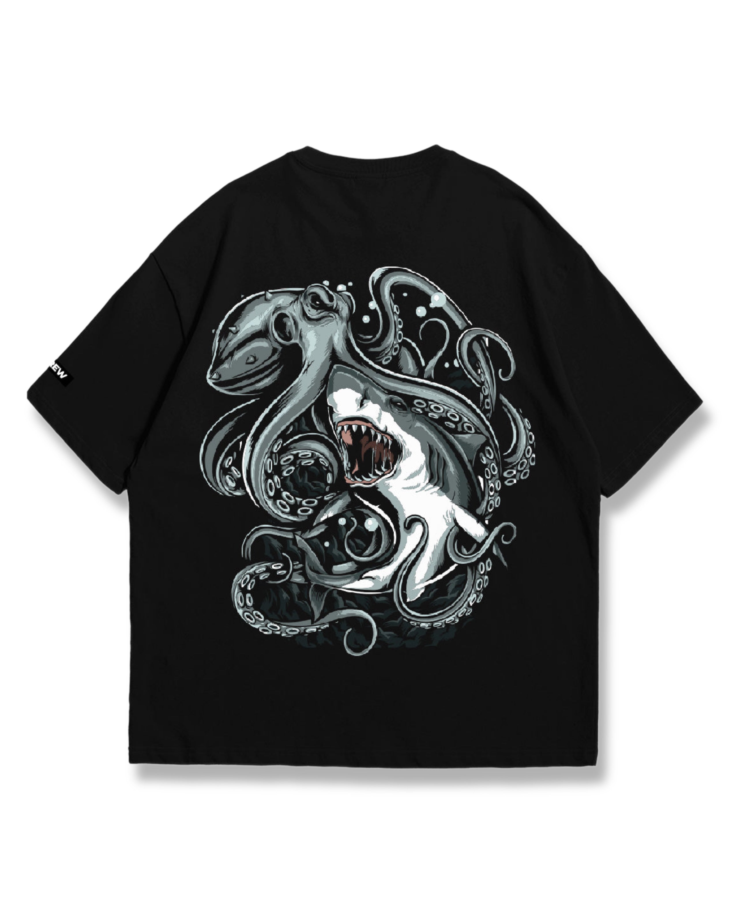 BLACK OCTOPUS X SHARK T-SHIRT
