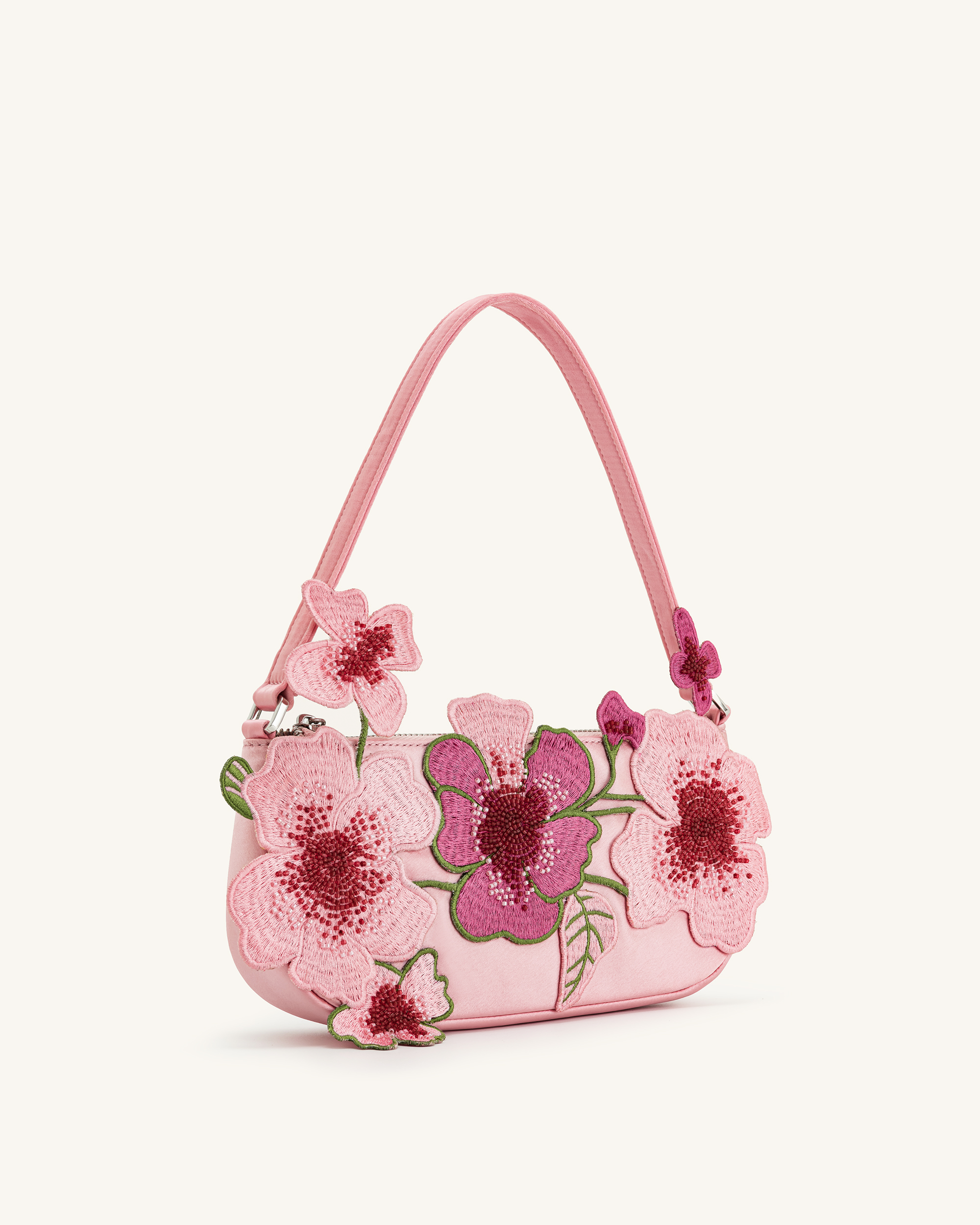 Jw Pei Leona Bead Embellished Shoulder Bag Pink