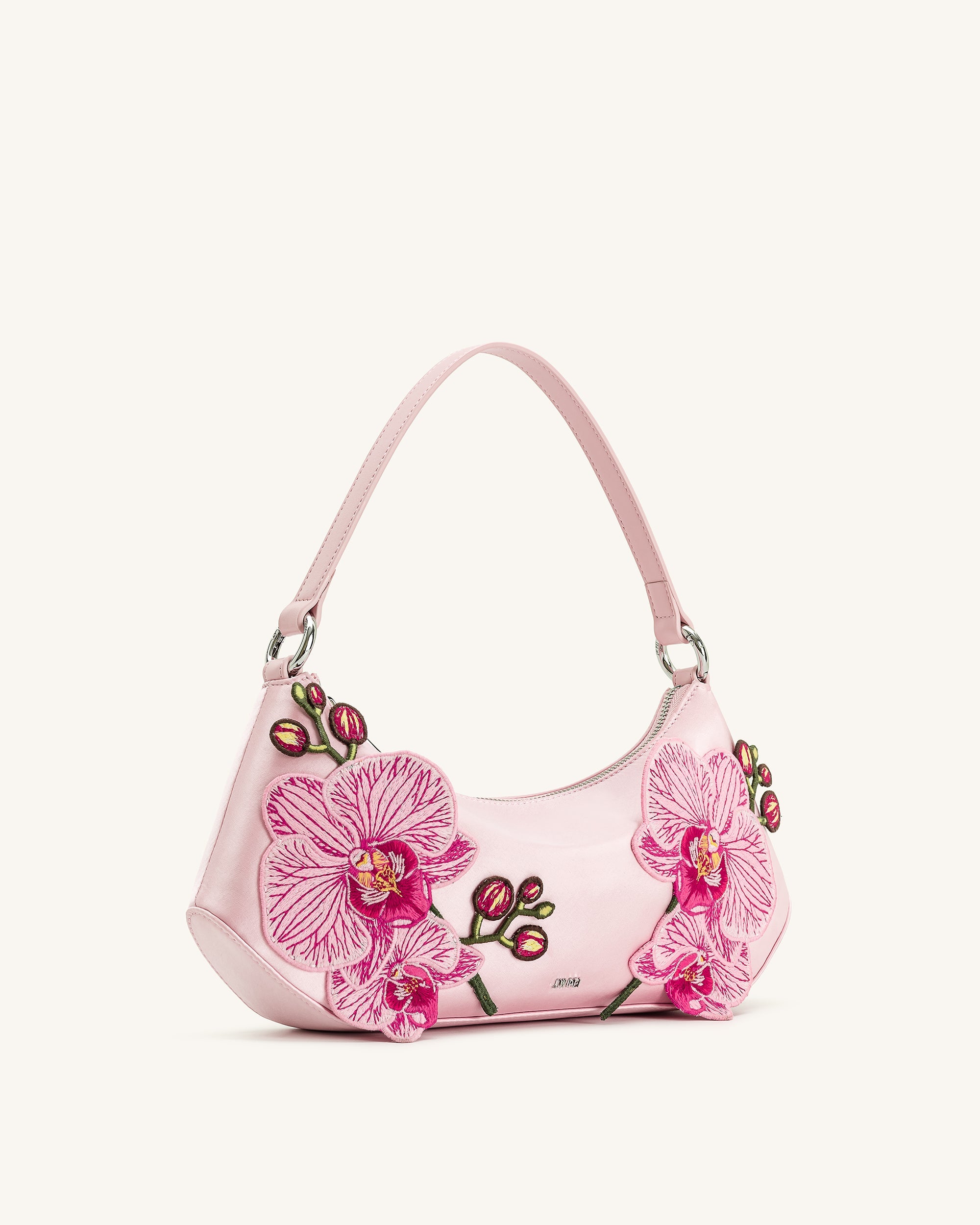 Jw Pei Lily Orchid Embroidered Shoulder Bag Pink