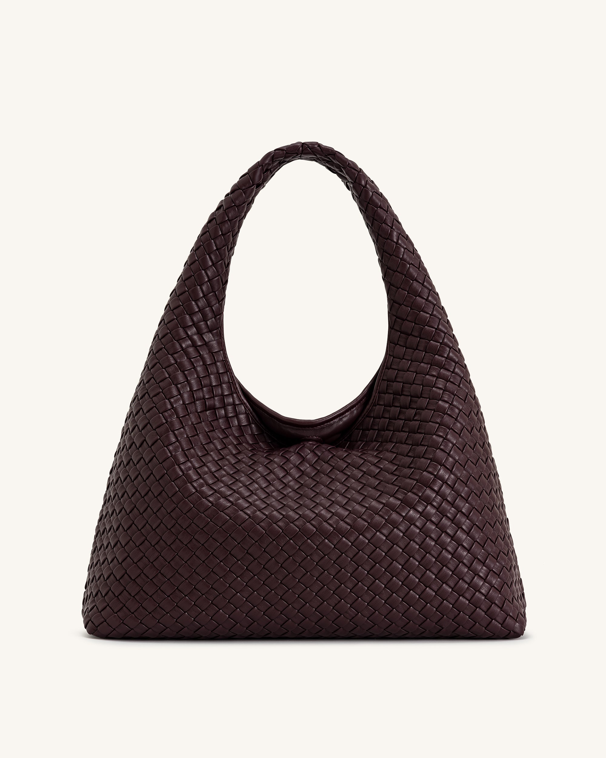 Jw Pei Laura Woven Shoulder Bag Deep Burgundy