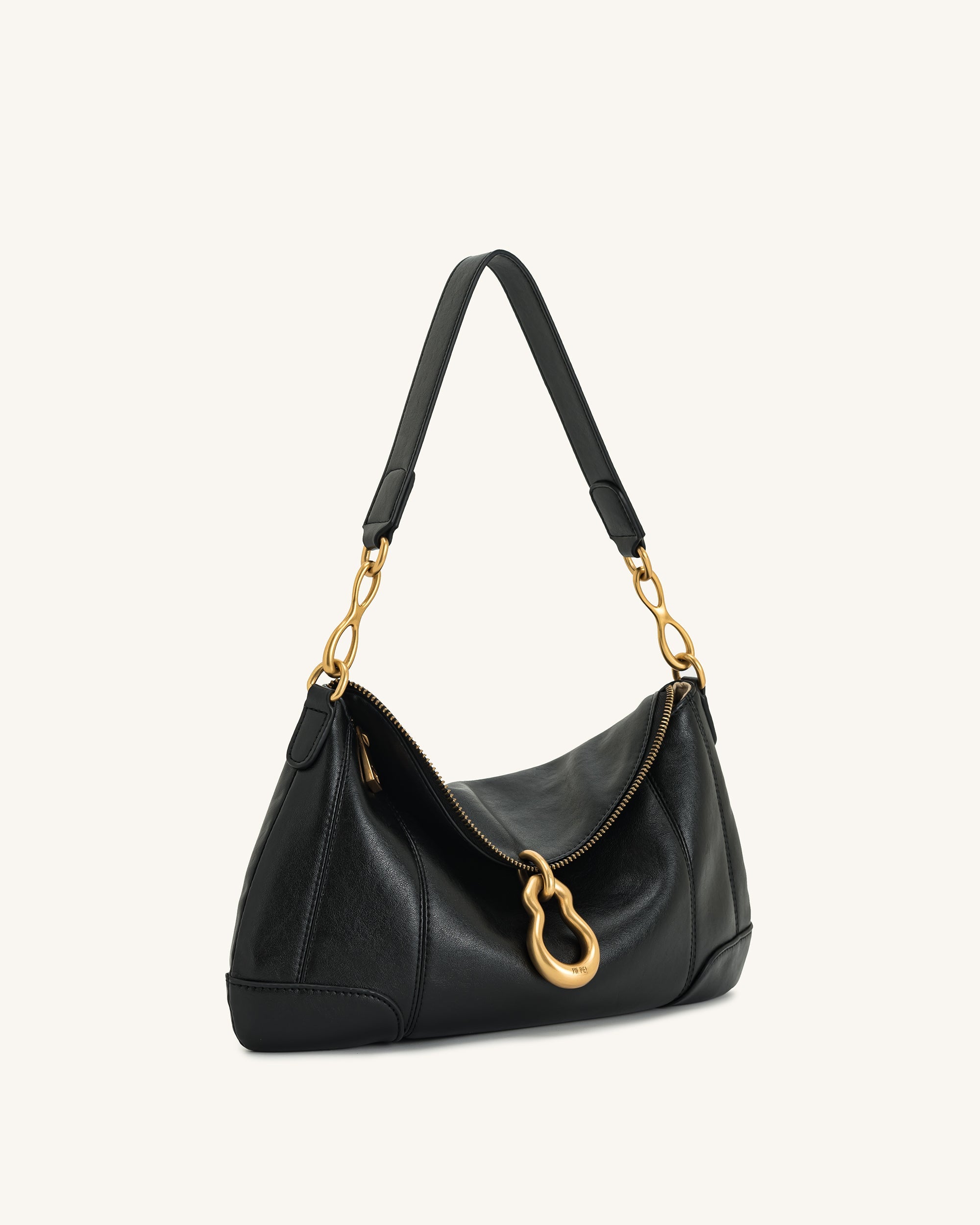 Jw Pei Jayla Metal Pendant Embellished Shoulder Bag Black