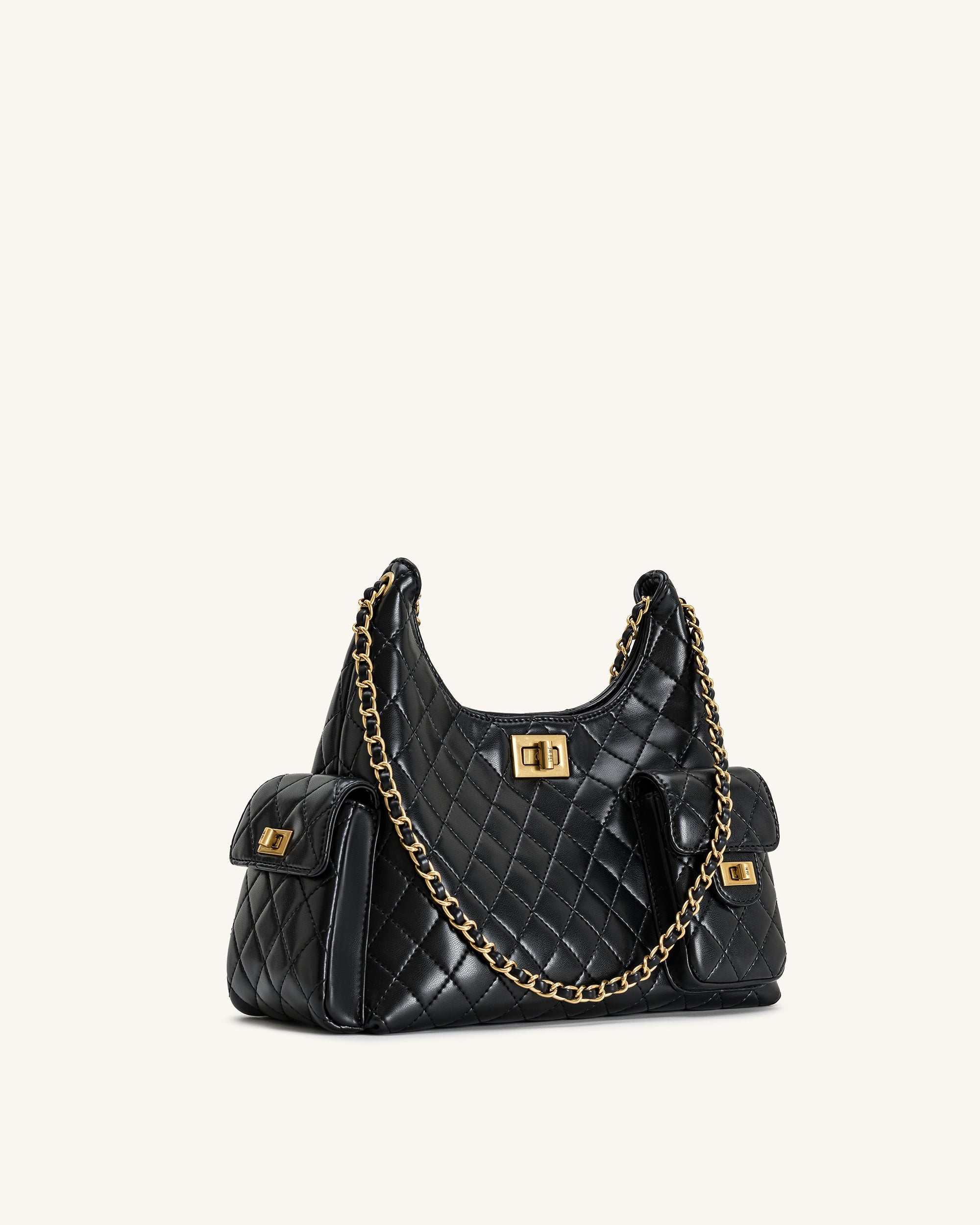 Jw Pei Vivian Quilted Chain Shoulder Bag Black