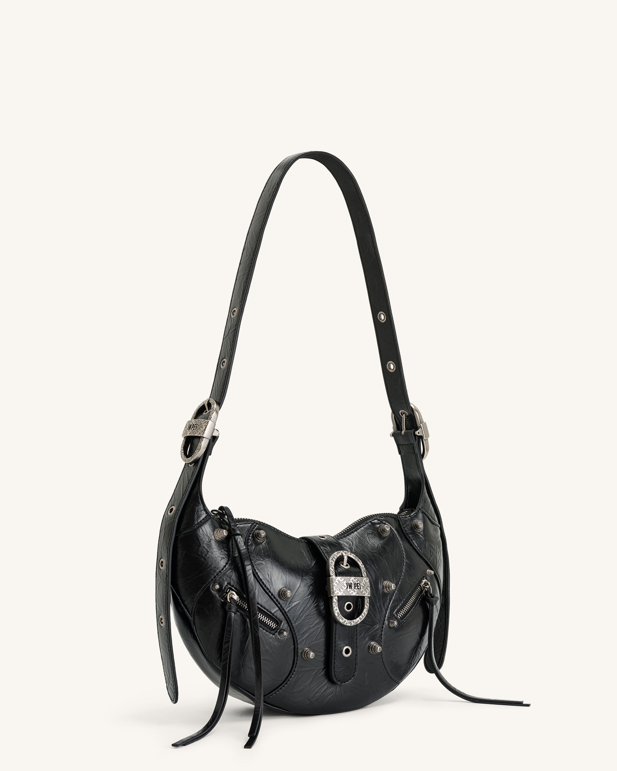 Jw Pei Tessa Crushed Shoulder Bag Black