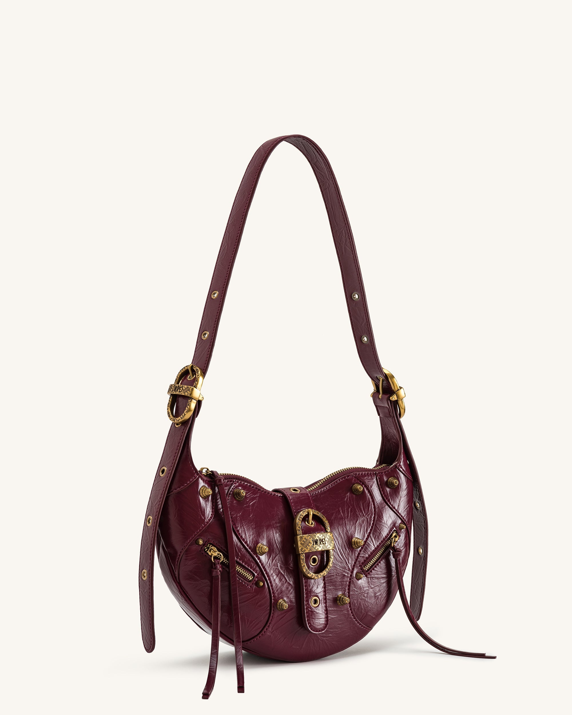 Jw Pei Tessa Studded Shoulder Bag Burgundy