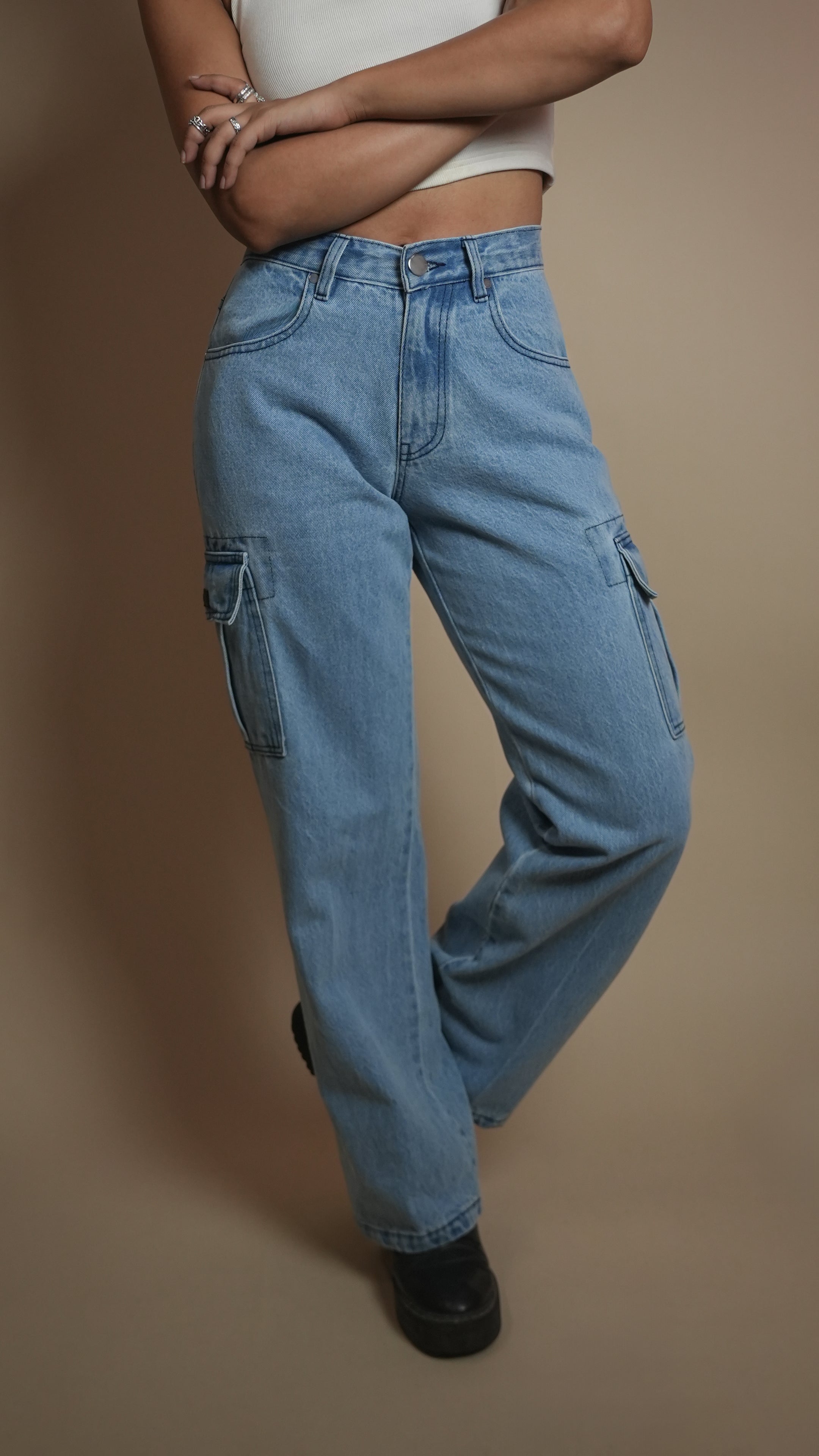 ICED DENIM WOMEN'S CARGO