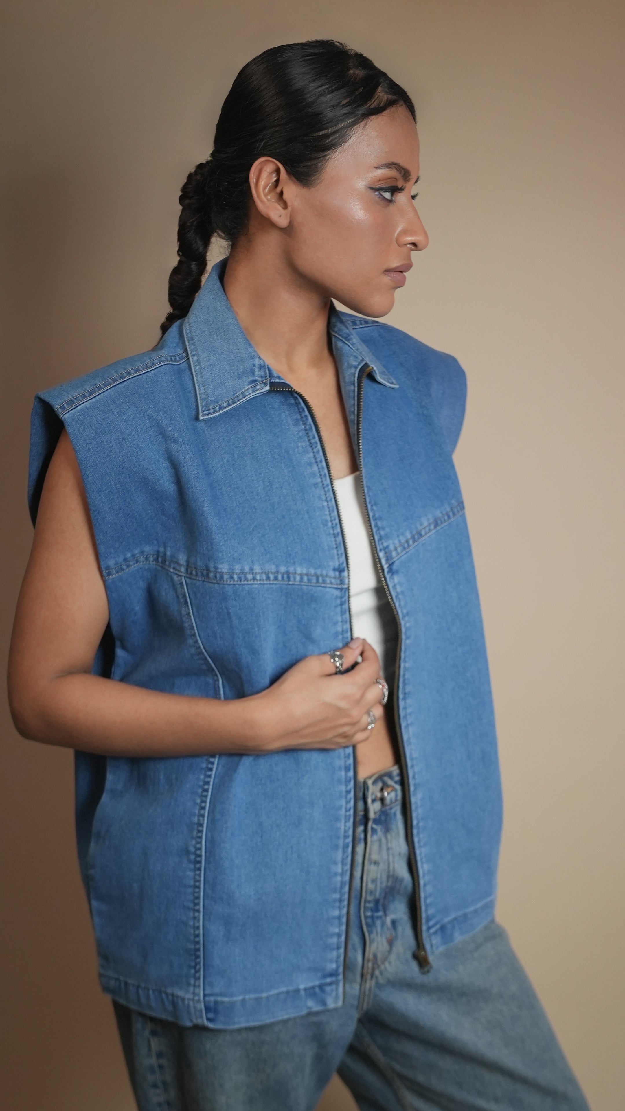 PADDED DENIM WOMEN'S JACKET