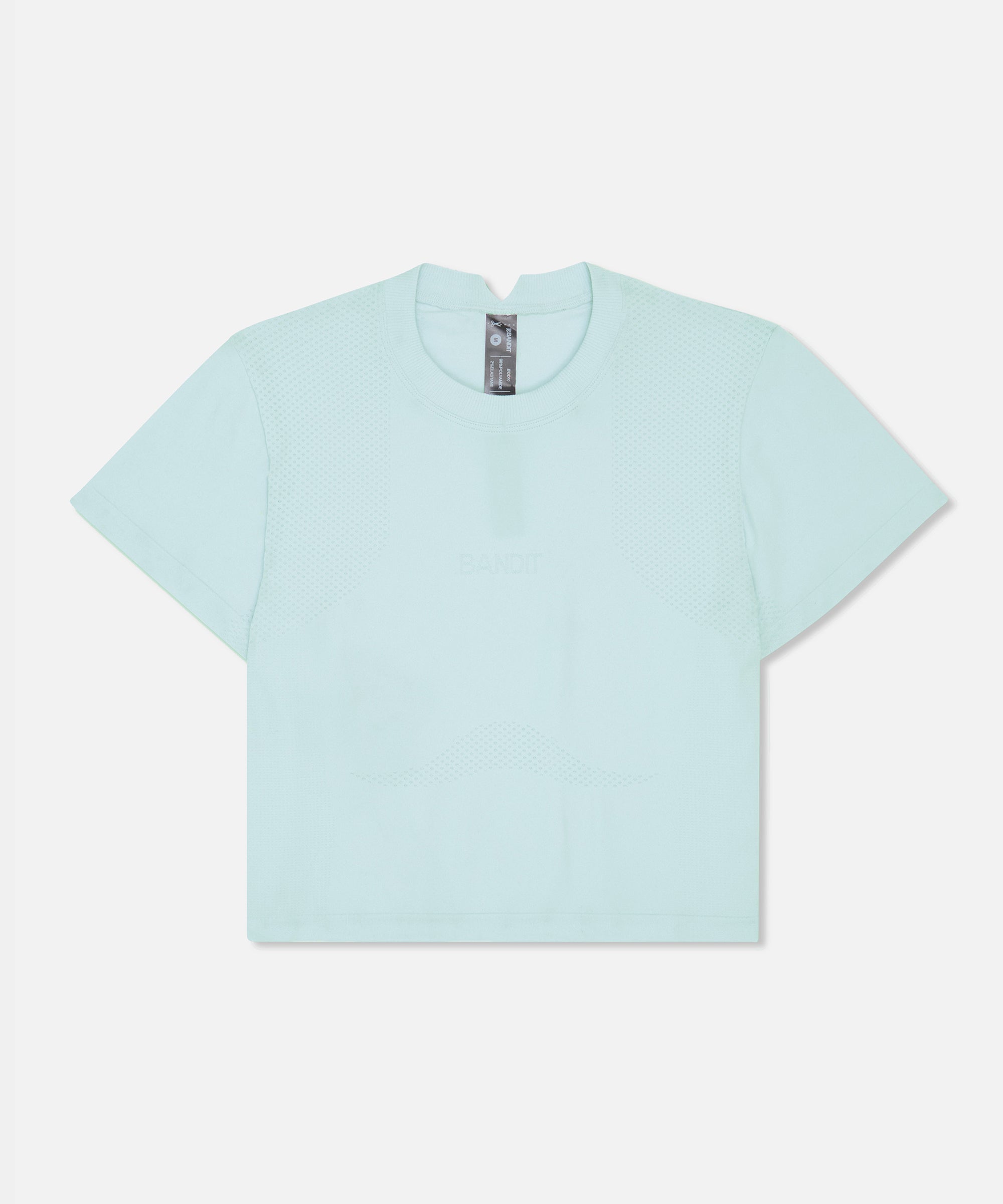 Bandit Womens Mercury Seamless Crop Tee Minty Blue