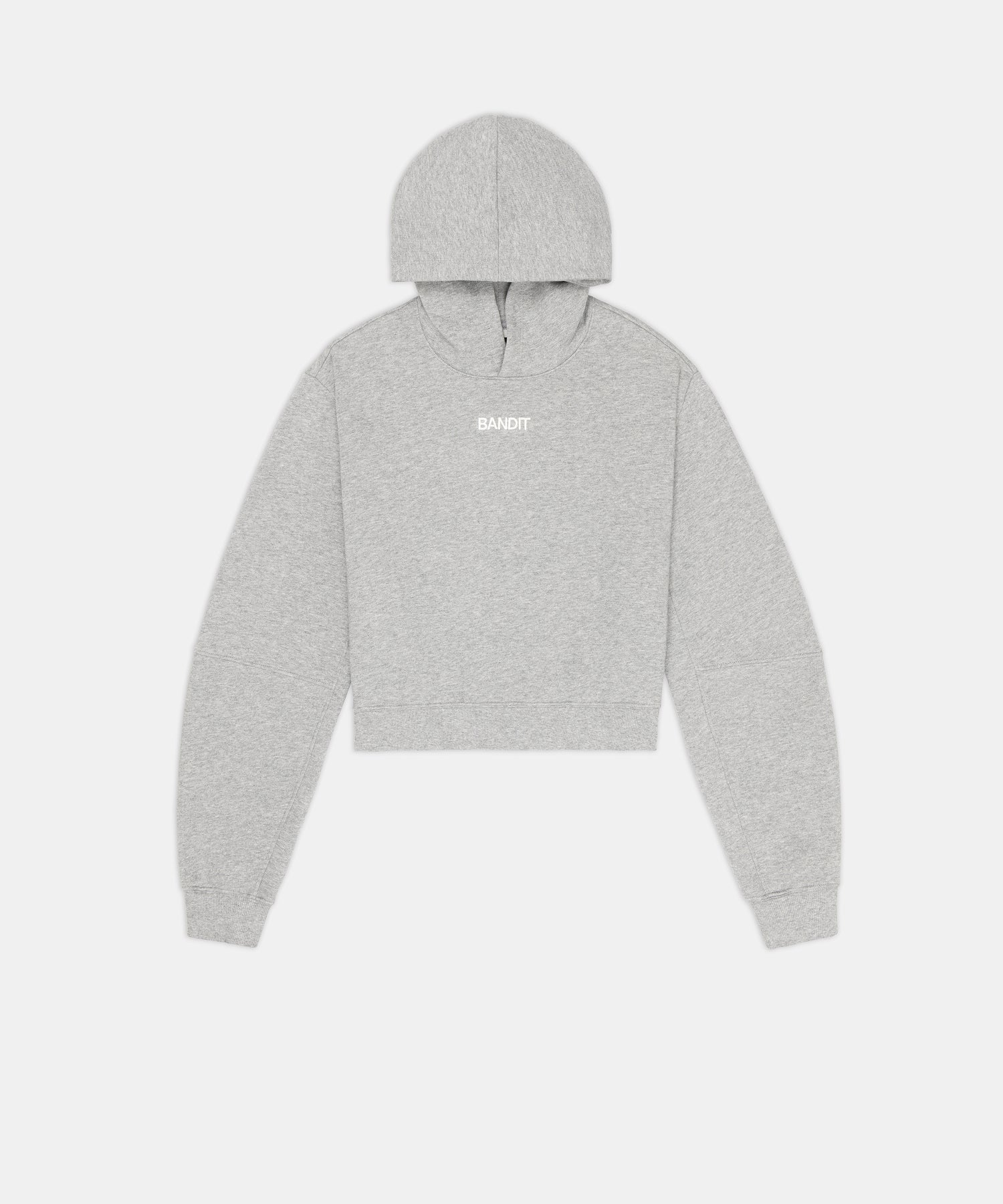 Bandit Womens Stitch Logo Cropped Hoodie Heather Grey