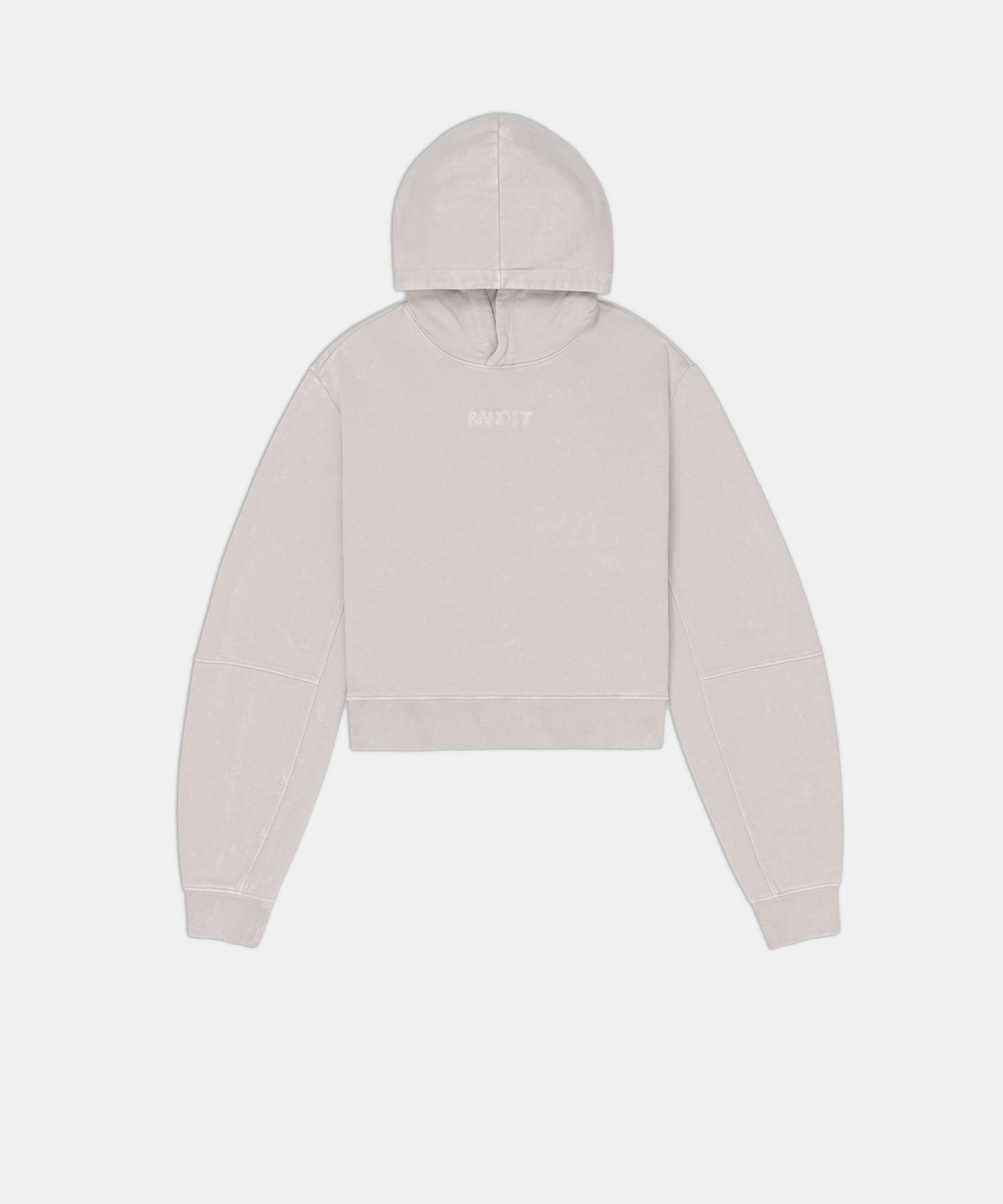 Bandit Womens Stitch Logo Cropped Hoodie Ash
