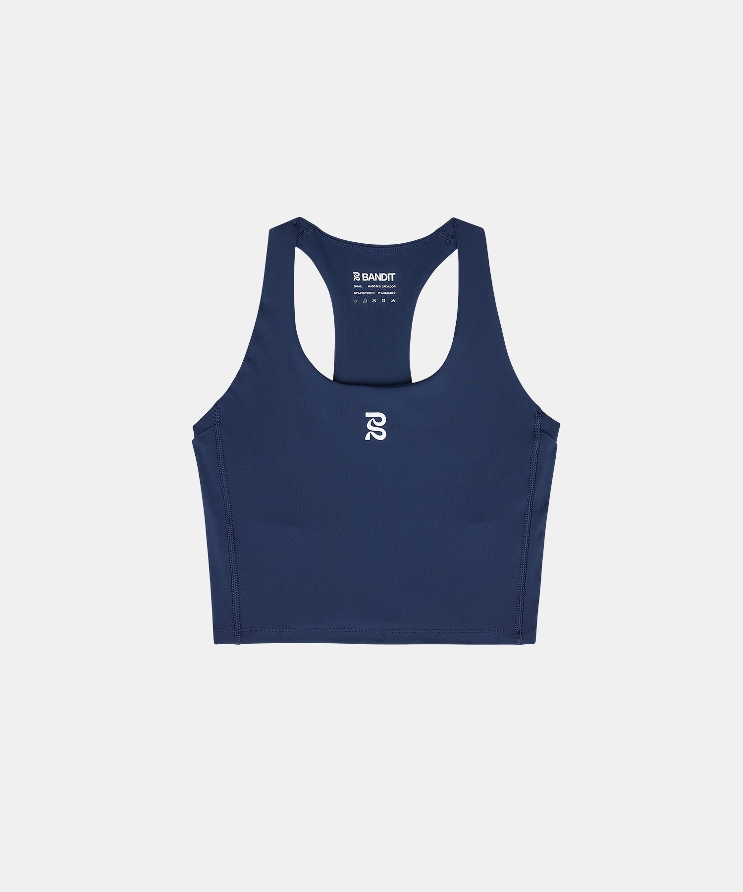 Bandit Stamina Scoop Neck Race Crop Ny Navy