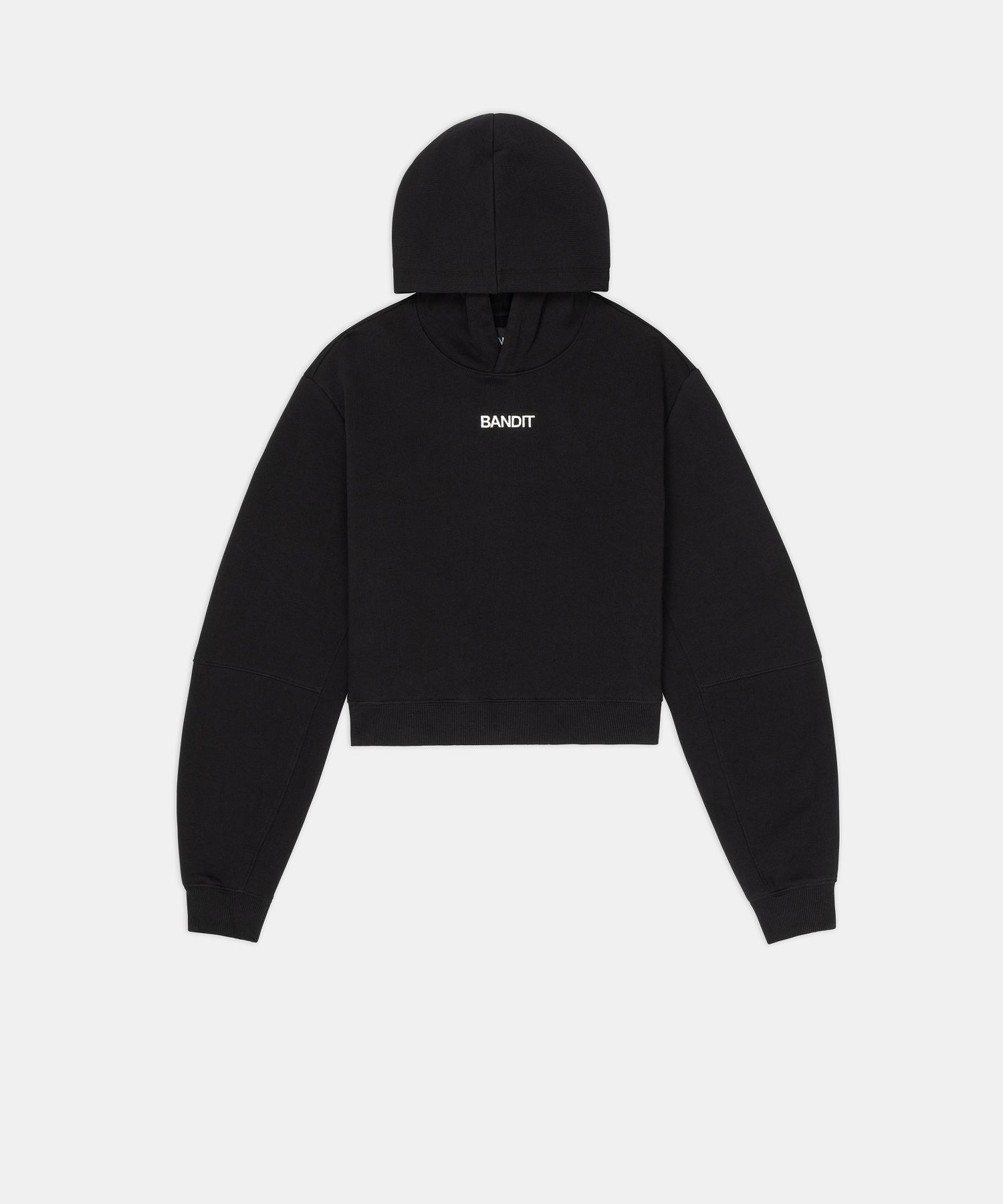 Bandit Womens Stitch Logo Cropped Hoodie Black