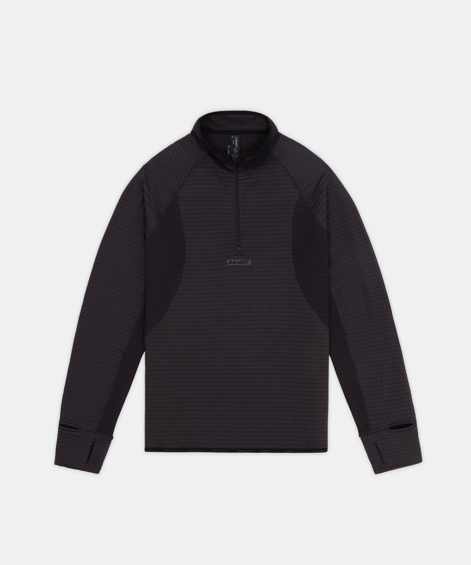 Bandit Mens Caldogrid Cold Weather Quarter Zip Shadow