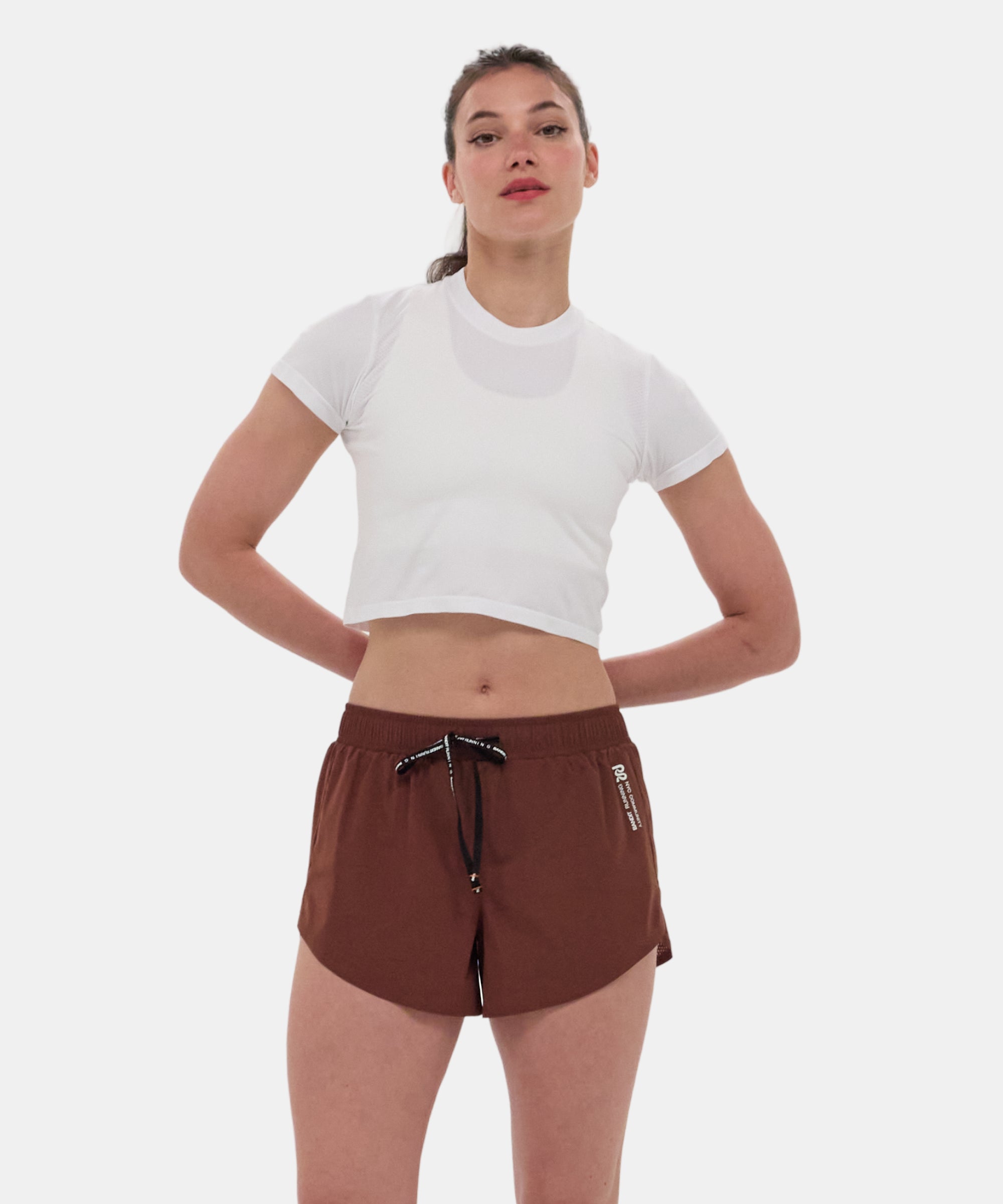 Bandit Womens Mercury Seamless Crop Tee White