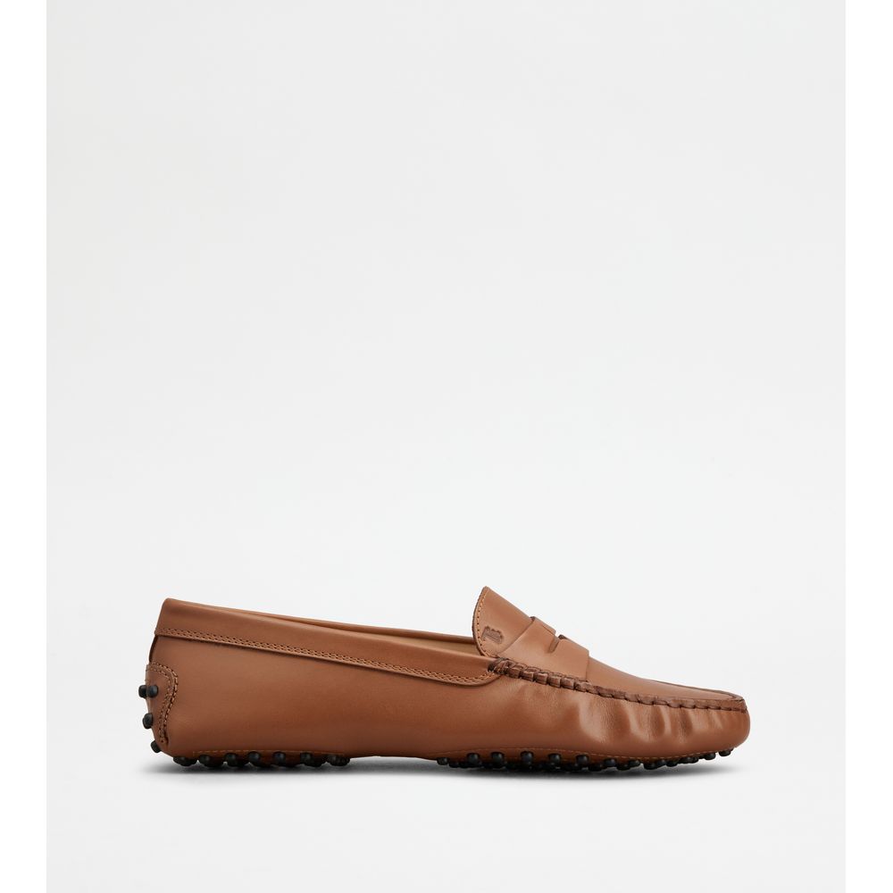 Tods Gommino Loafers In Leather Brown Womens