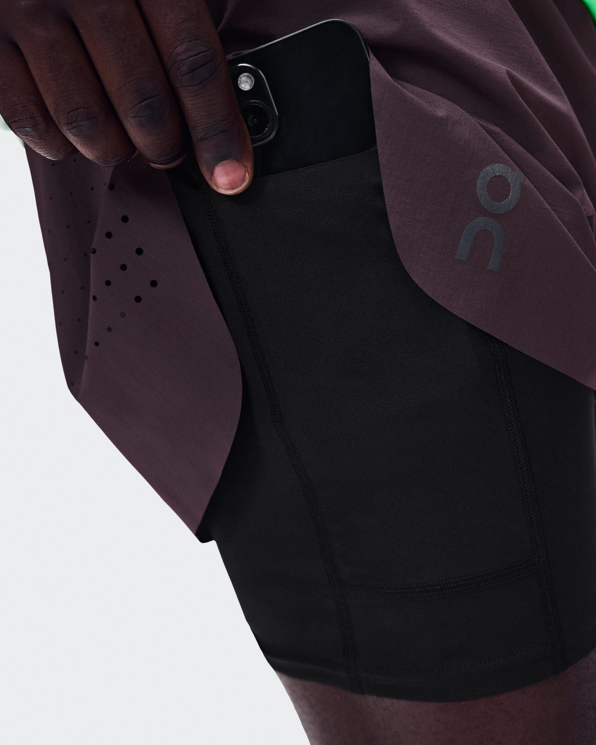 On Zero 2-In-1 Shorts Urchin | Black