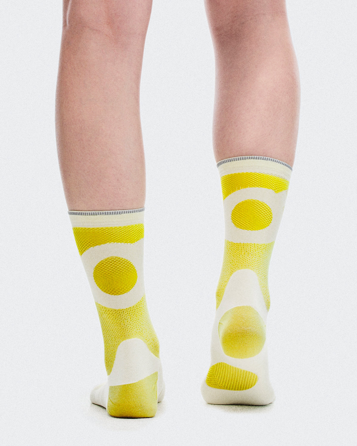 On Elite Run Sock High Hyper White | Lime