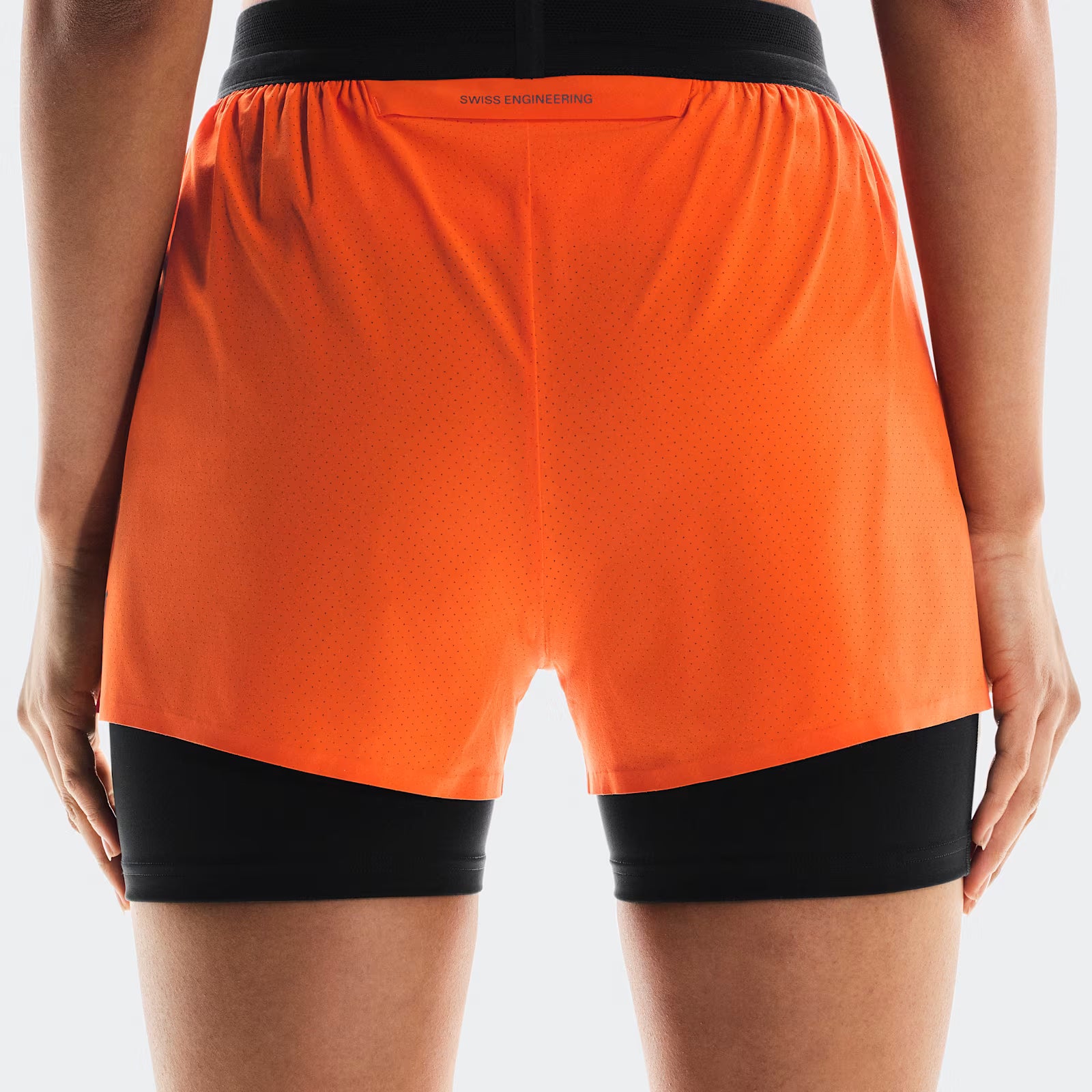 On 3" Performance 2/1 Shorts Flame | Black (Women'S)