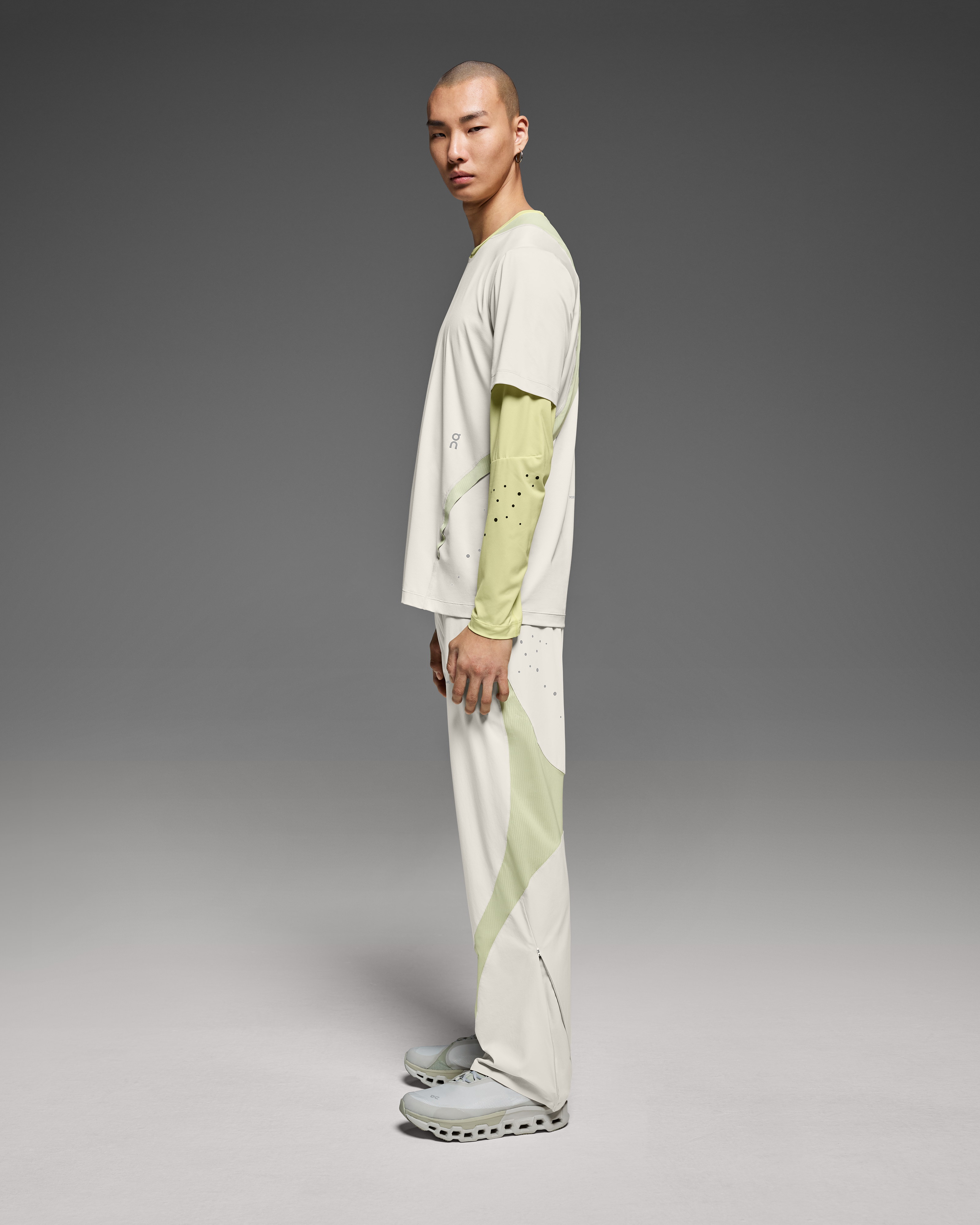 On Running Pants PAF Moondust | Chalk